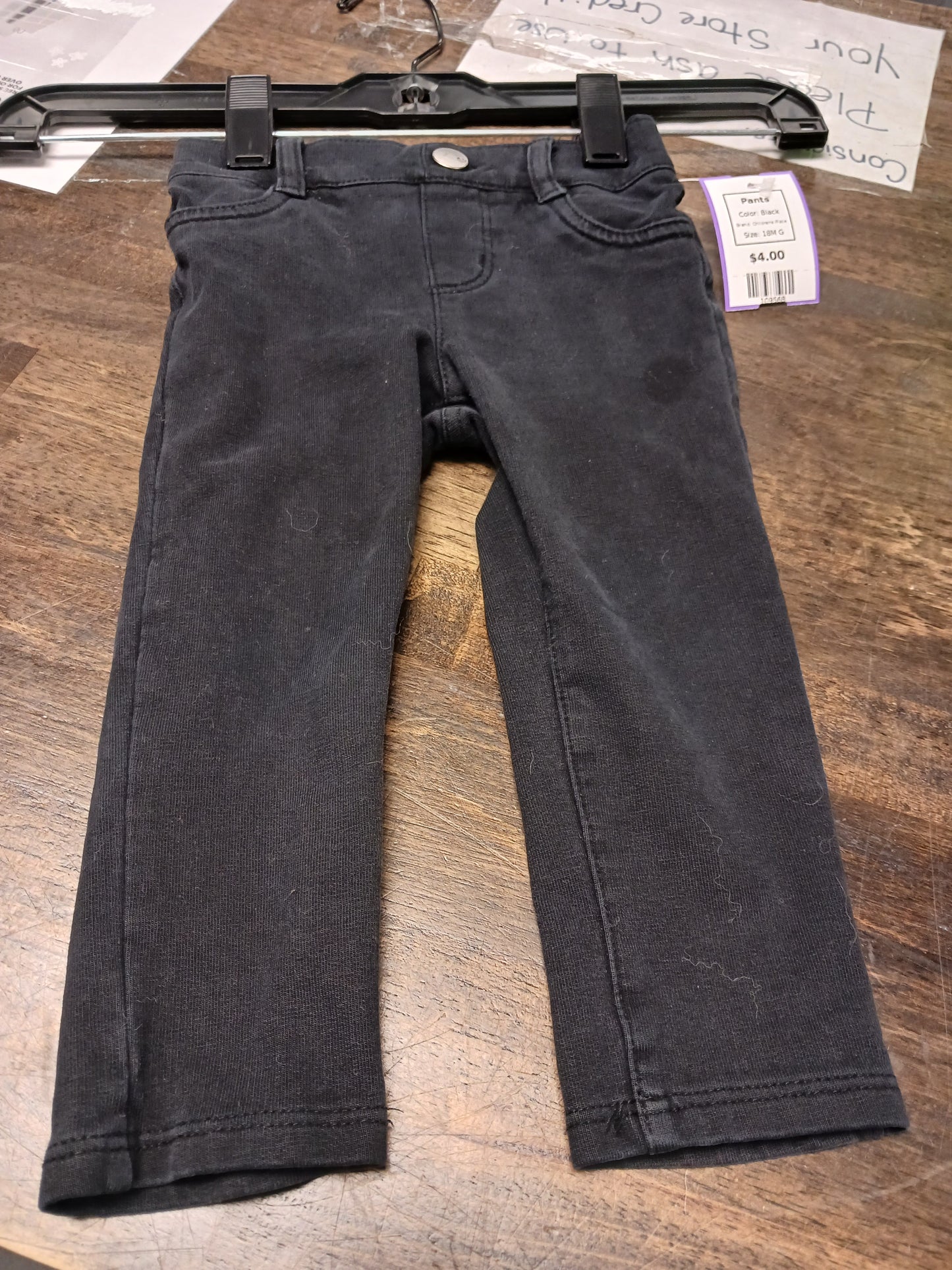 Black Childrens Place Pants, 18M G