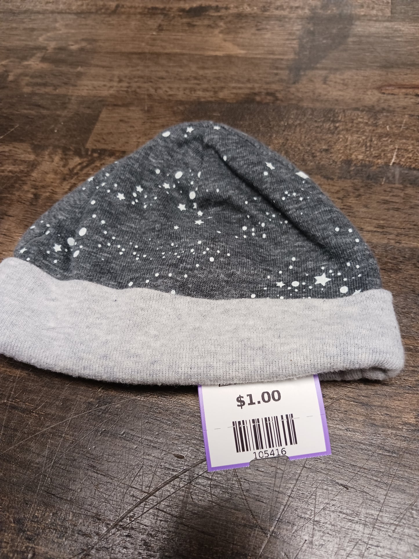 Grey Star Just Born Hat, NB B