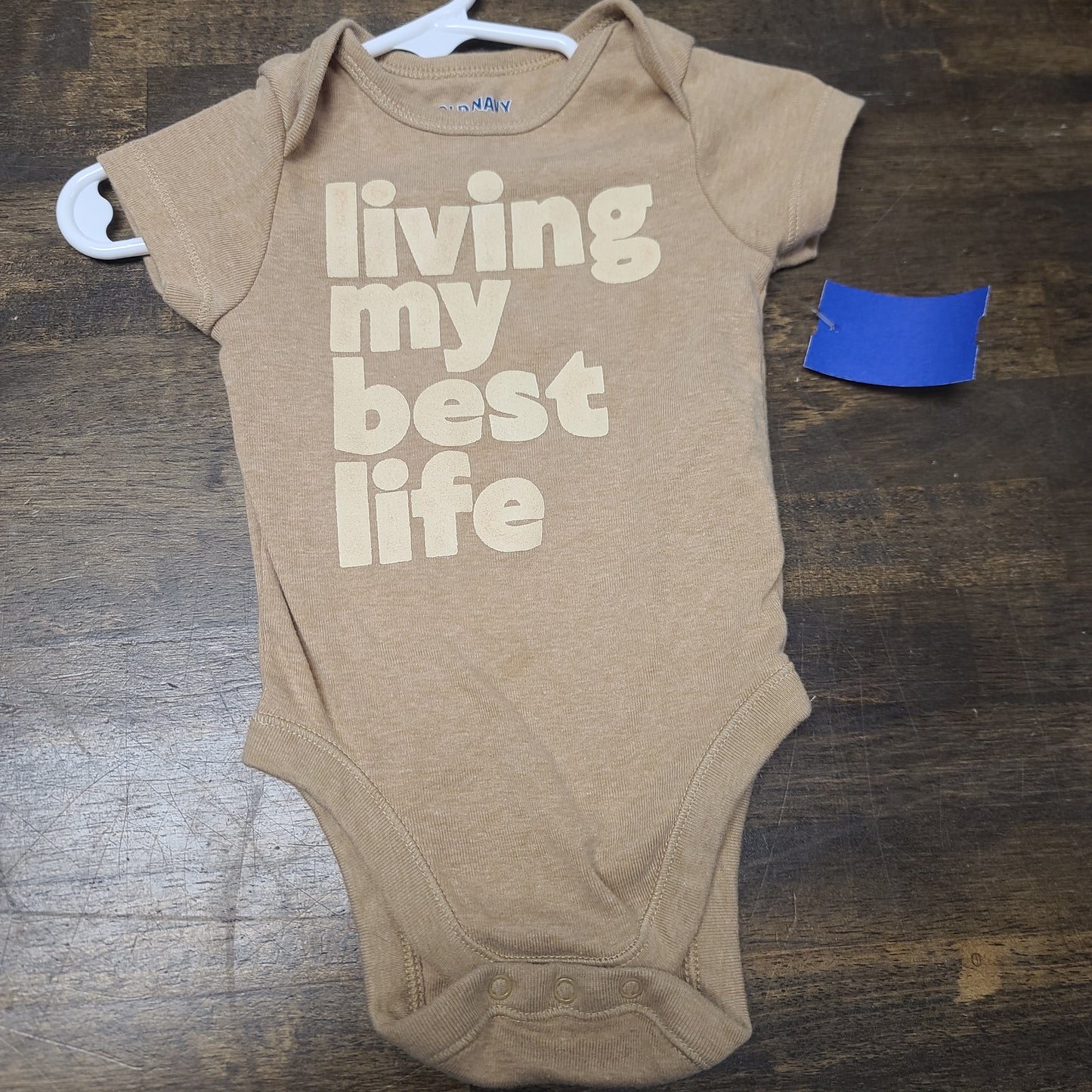 brown old navy best life onesie, 3M B