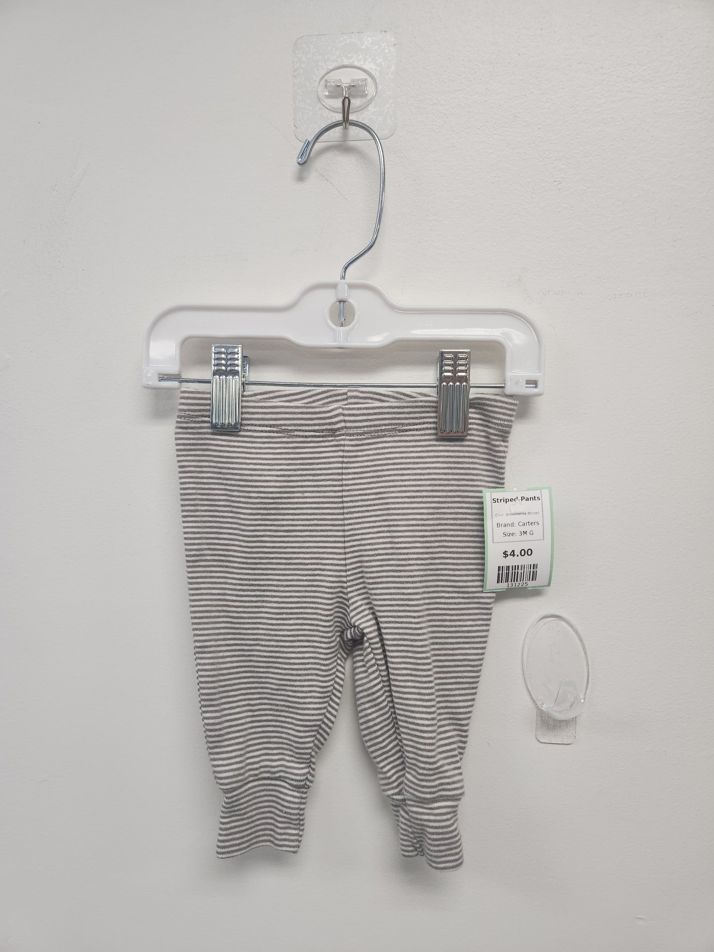 Brown/White Striped Carters Striped Pants, 3M G