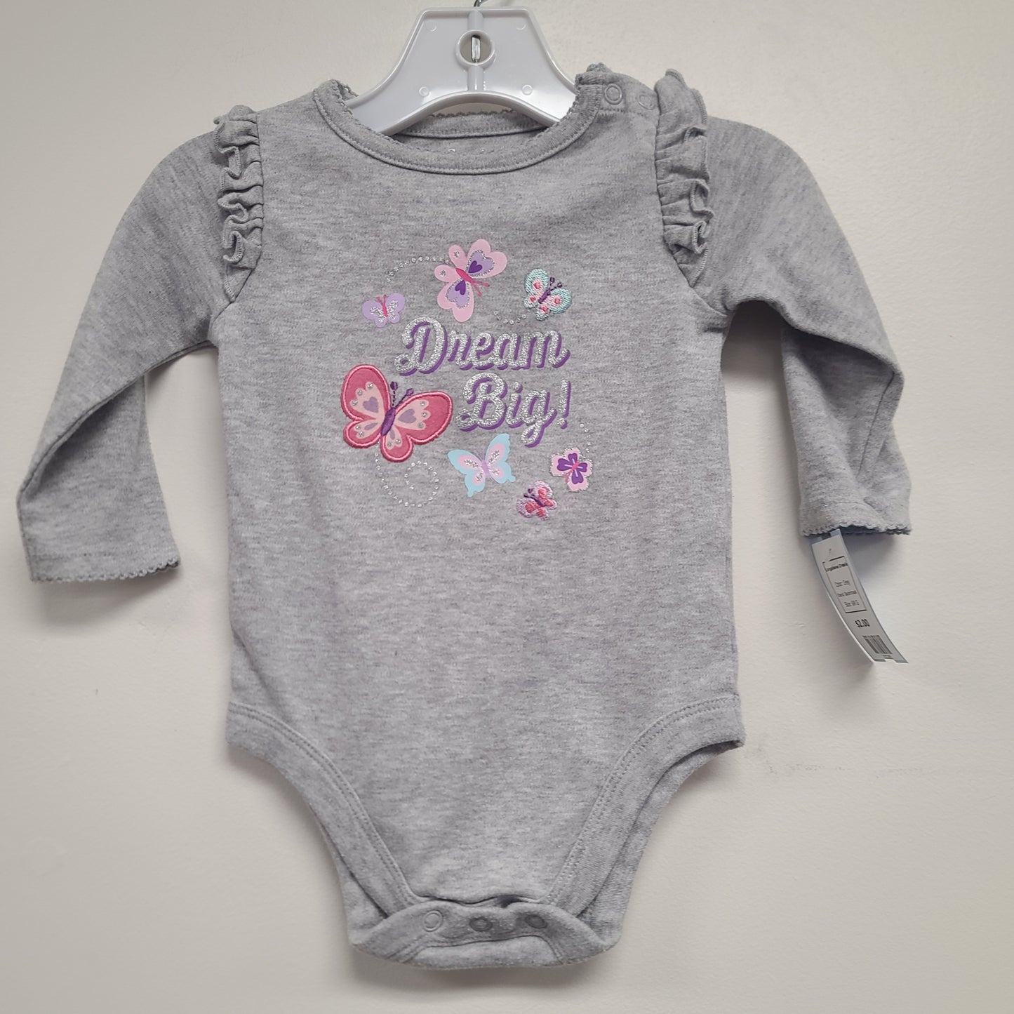 Grey Garanimals Longsleeve Onesie, 6M G