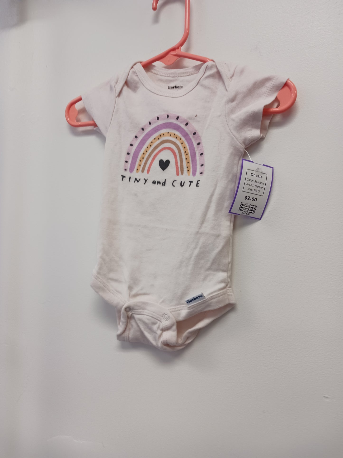 Rainbow Gerber Onesie, NB G