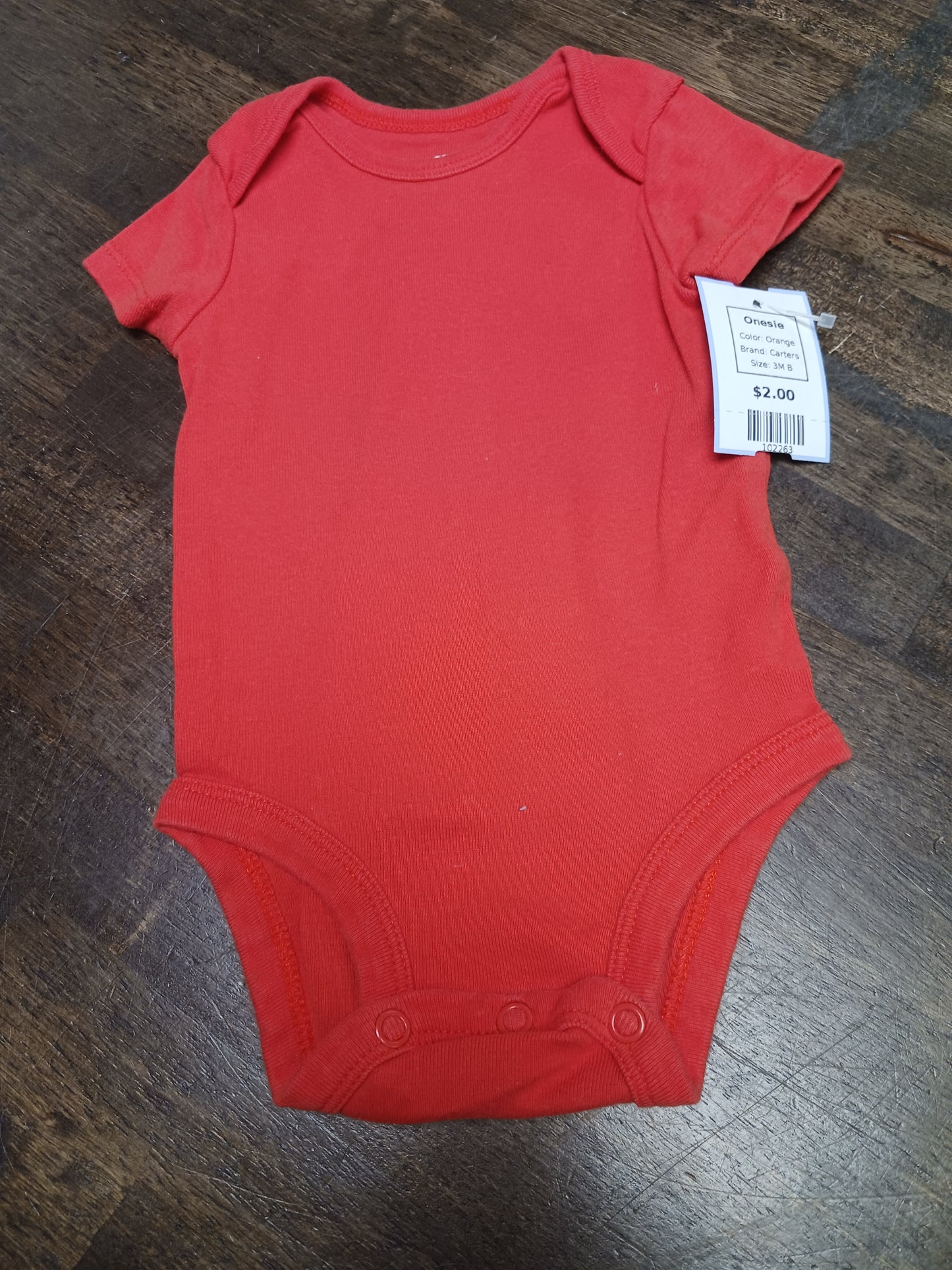 Orange Carters Onesie, 3M B