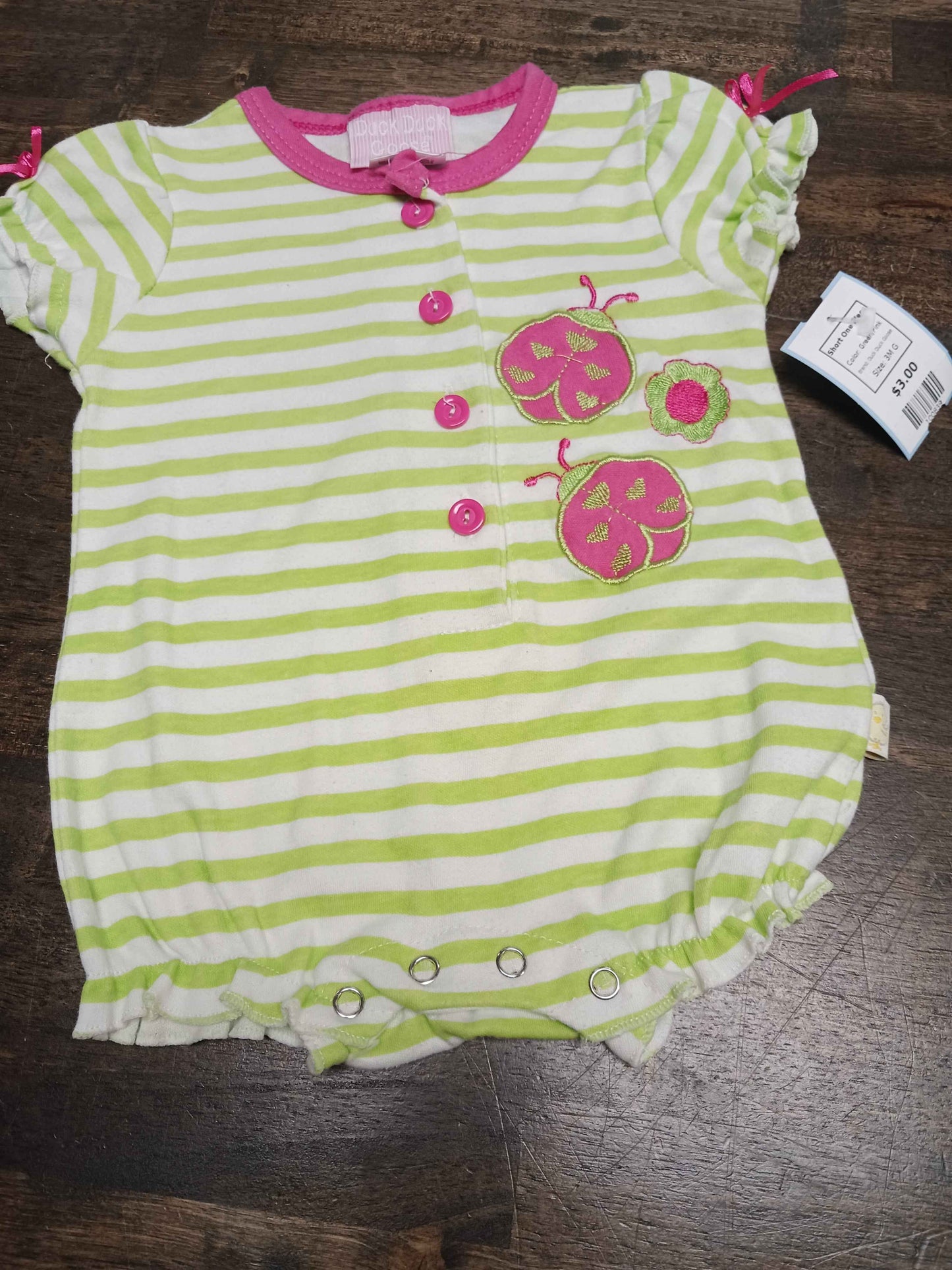 Green/Pink Duck Duck Goose Short One Piece, 3M G