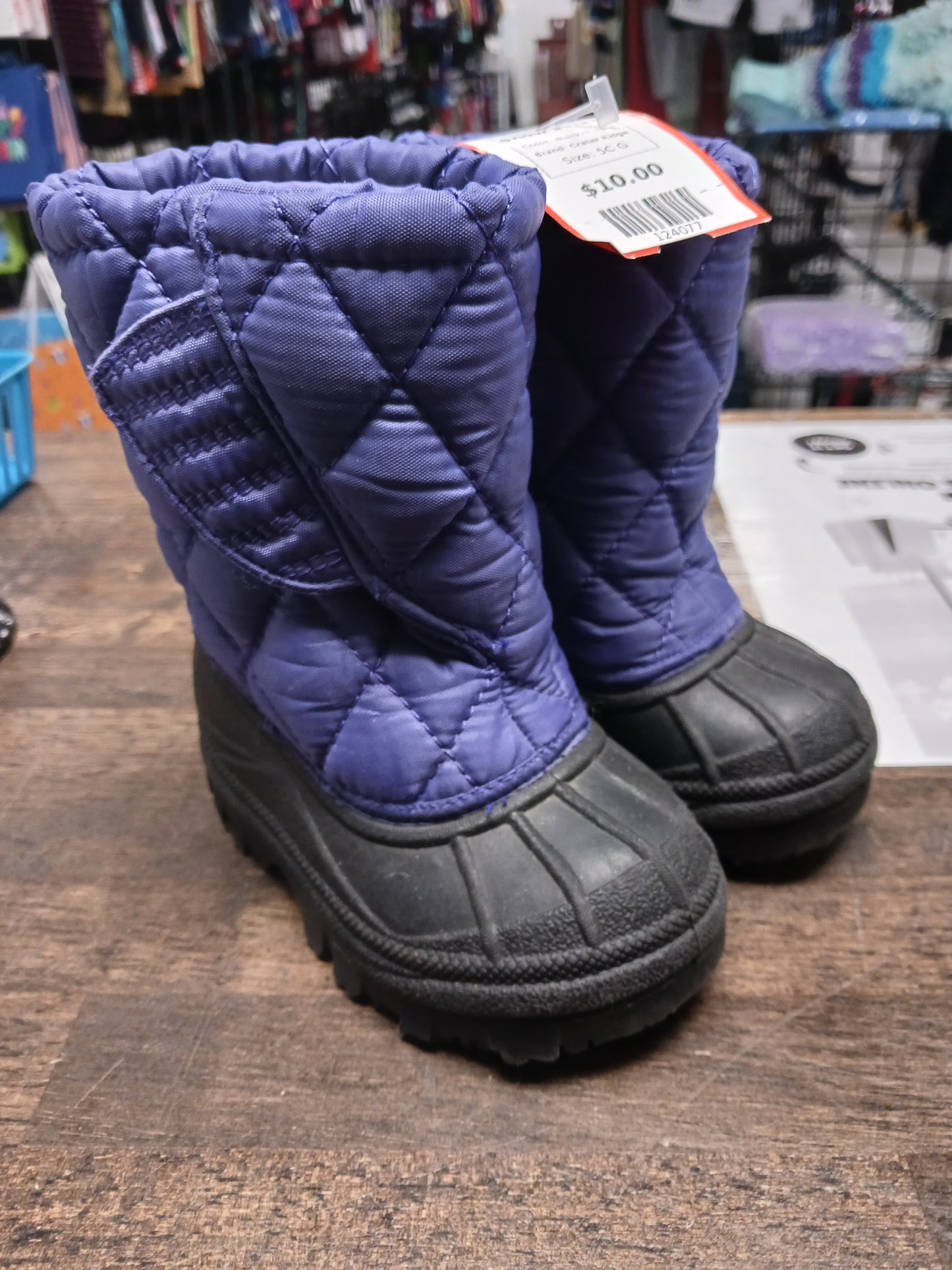 Black/Purple Crater Ridge Snow Boots, 5C G