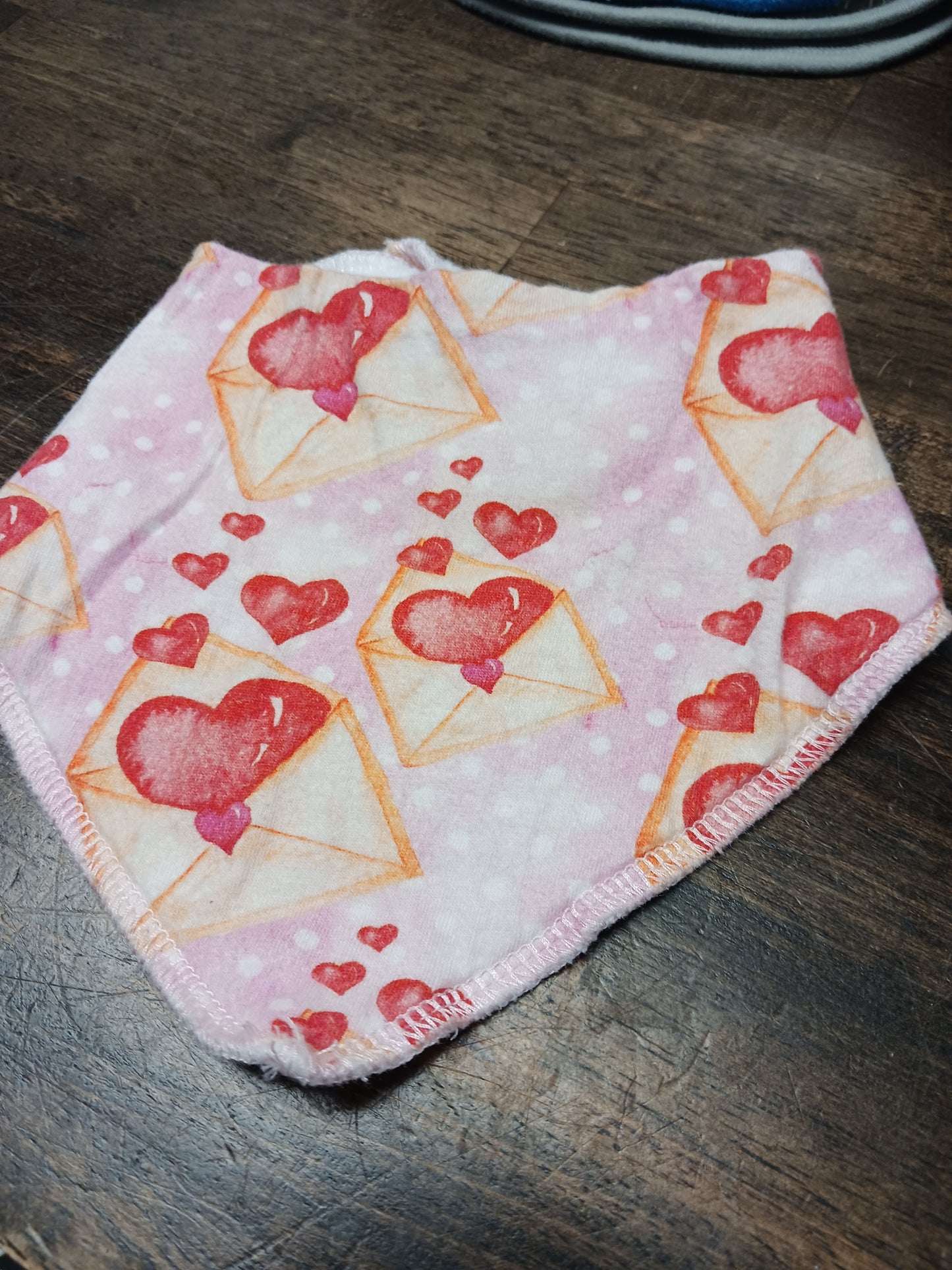 Pink Heart/Envelope Bib