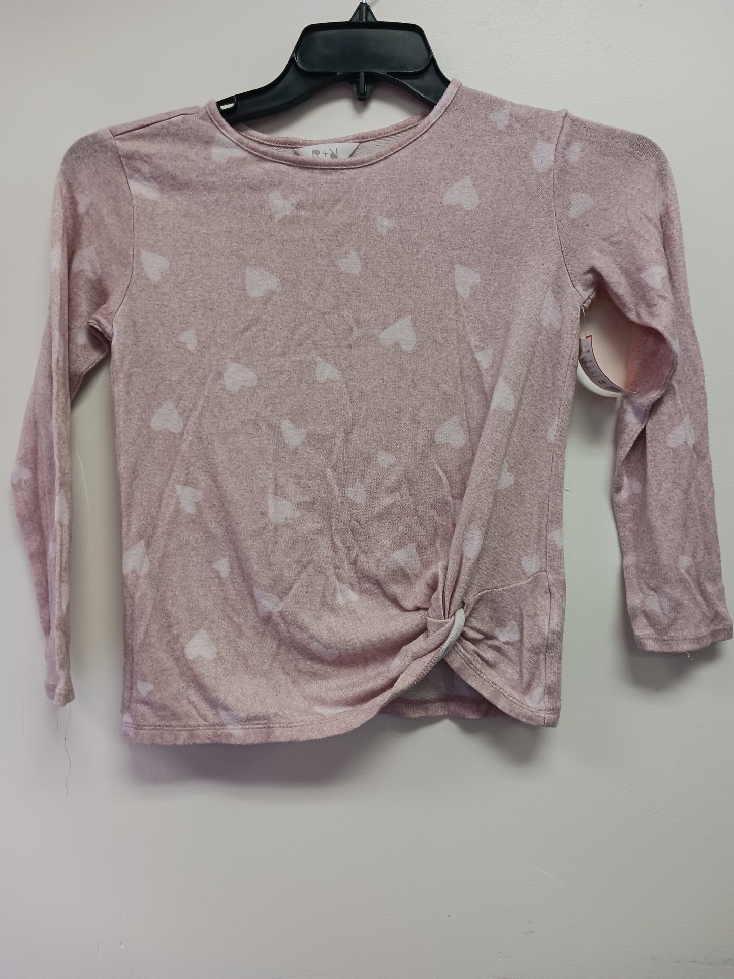 Pink Heart R + R Longsleeve Shirt, 8 G