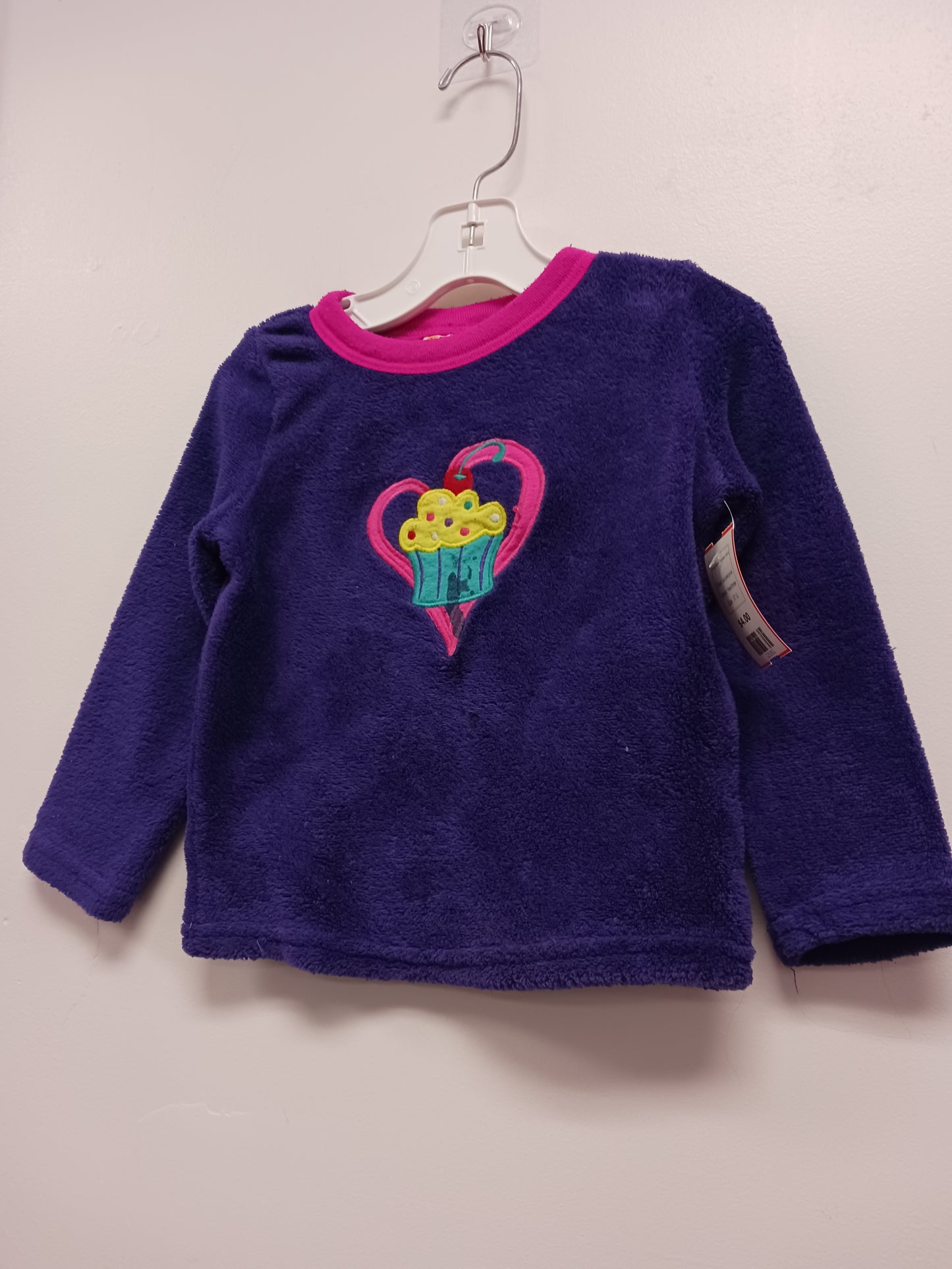 purple/pink Healthtex Long Sleeve Cupcake Shirt, 3T G