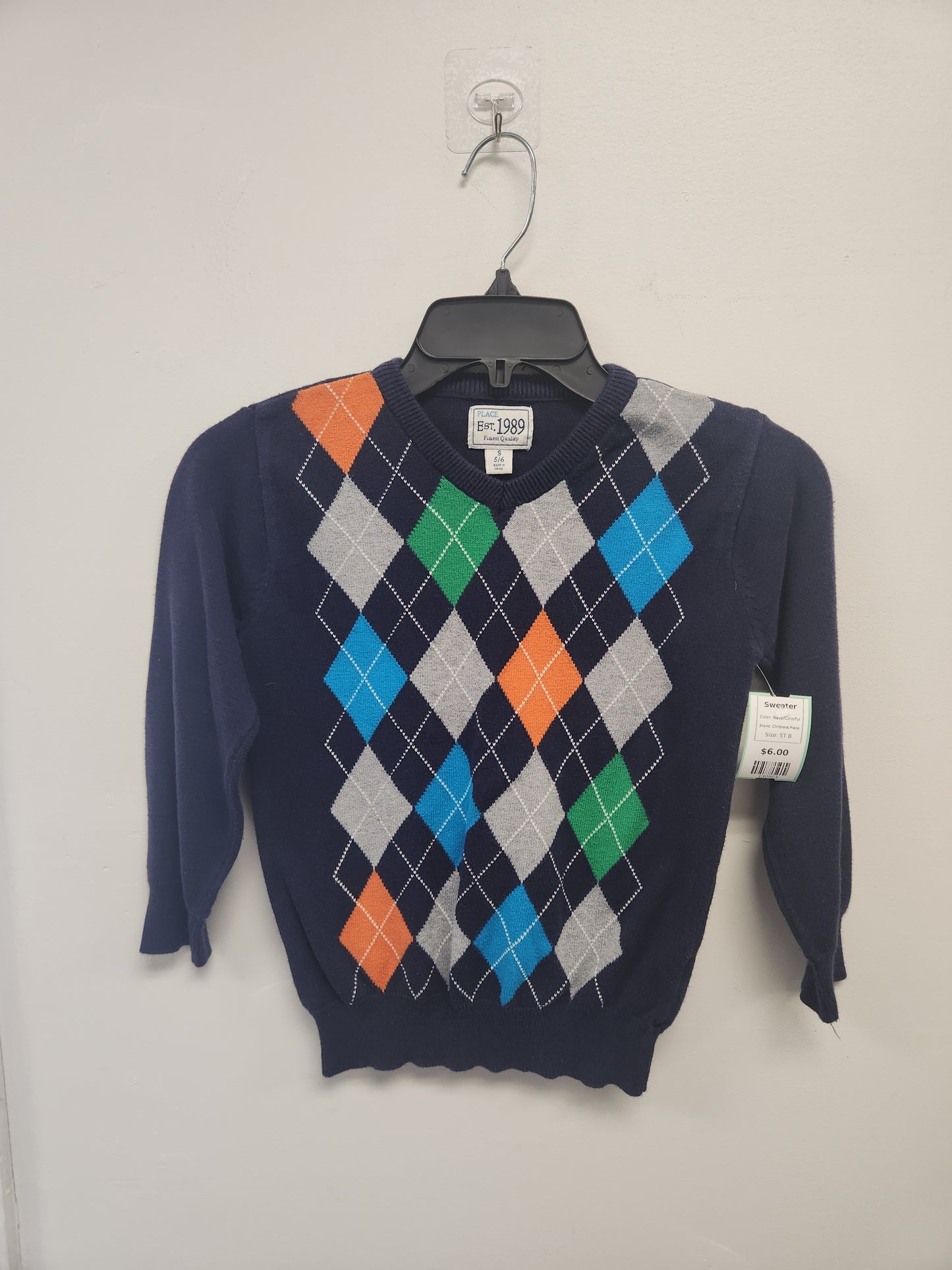 Navy/Colorful Childrens Place Sweater, 5T B