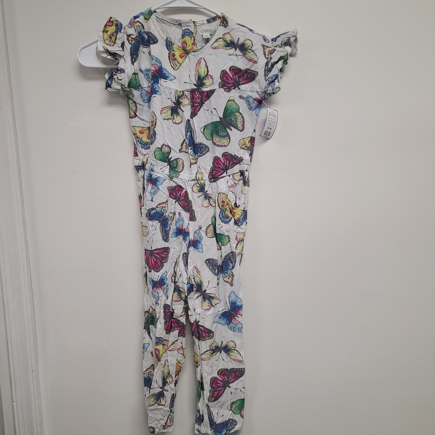 White/Colorful Butterfly Gymboree Pant One Piece, 4T G