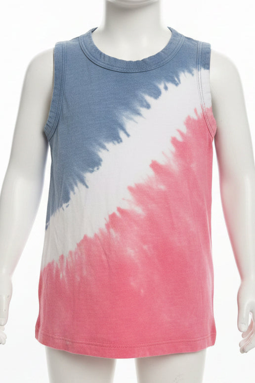 red/white/blue Cat & Jack Tye Dyed Tank Top, 18M B