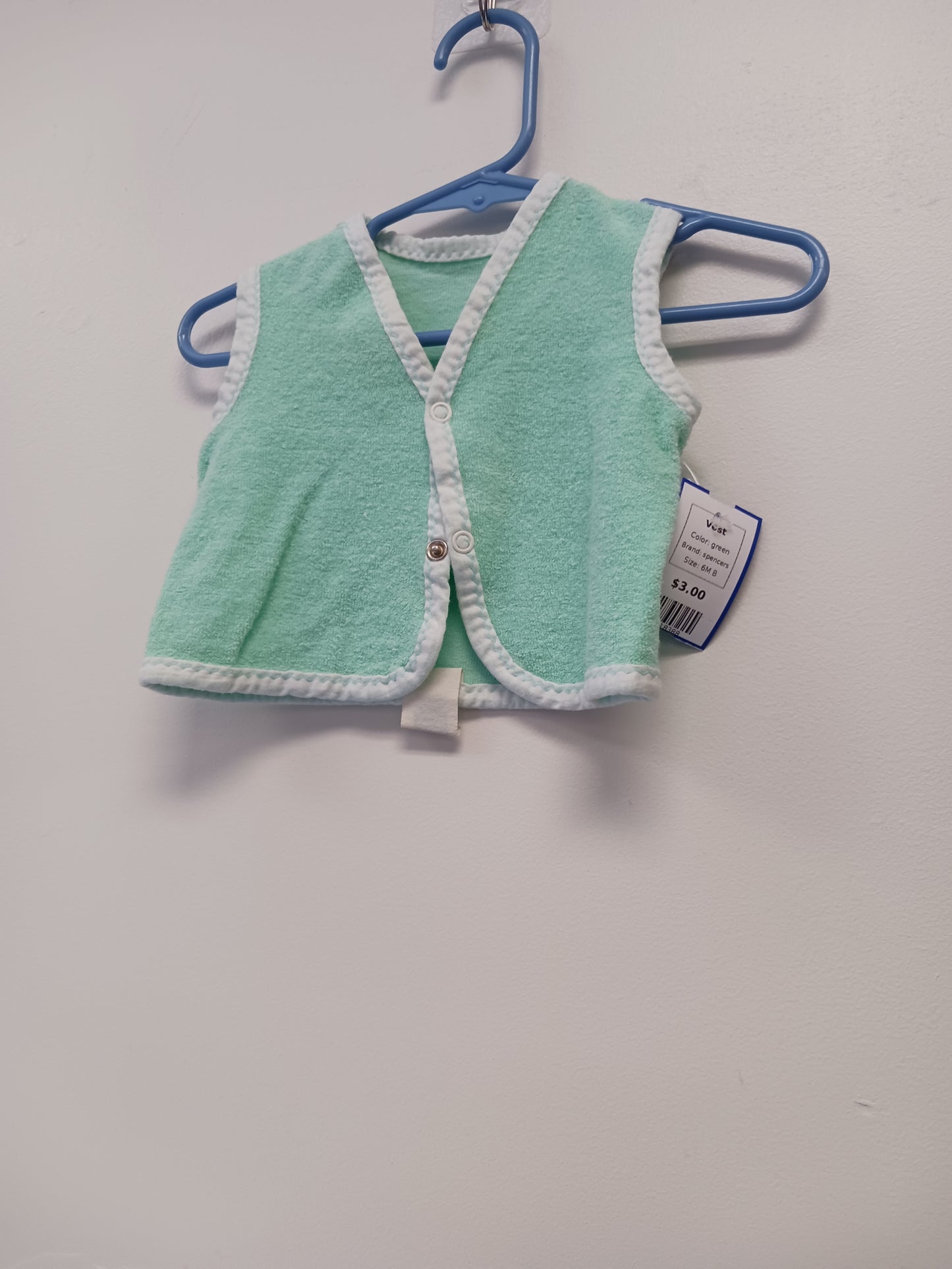 green spencers Vest, 6M B