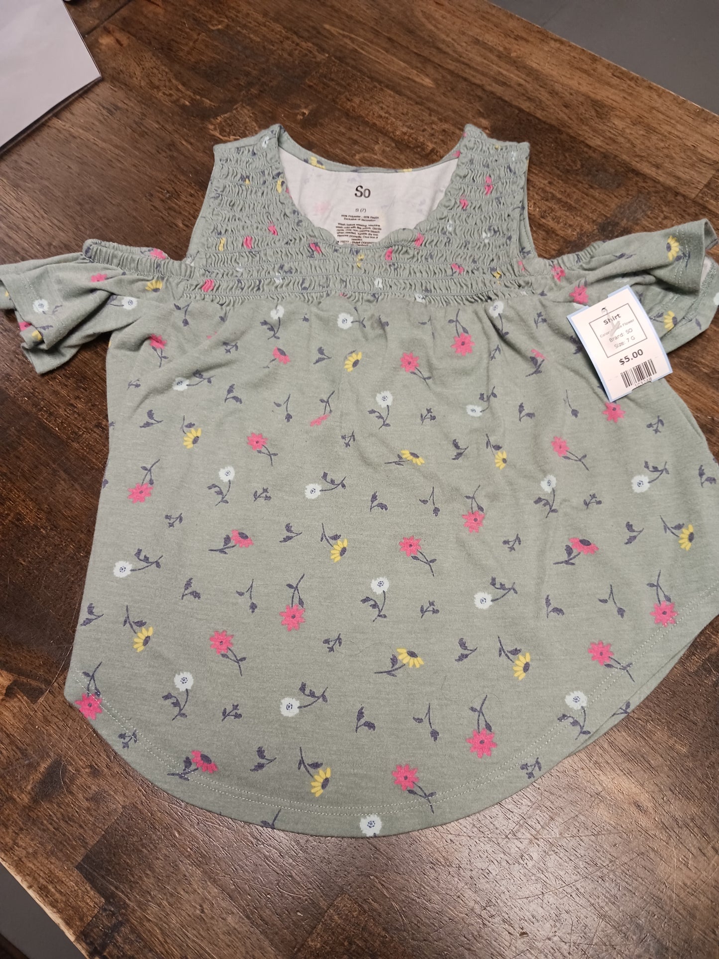 Green Flower SO Shirt, 7 G