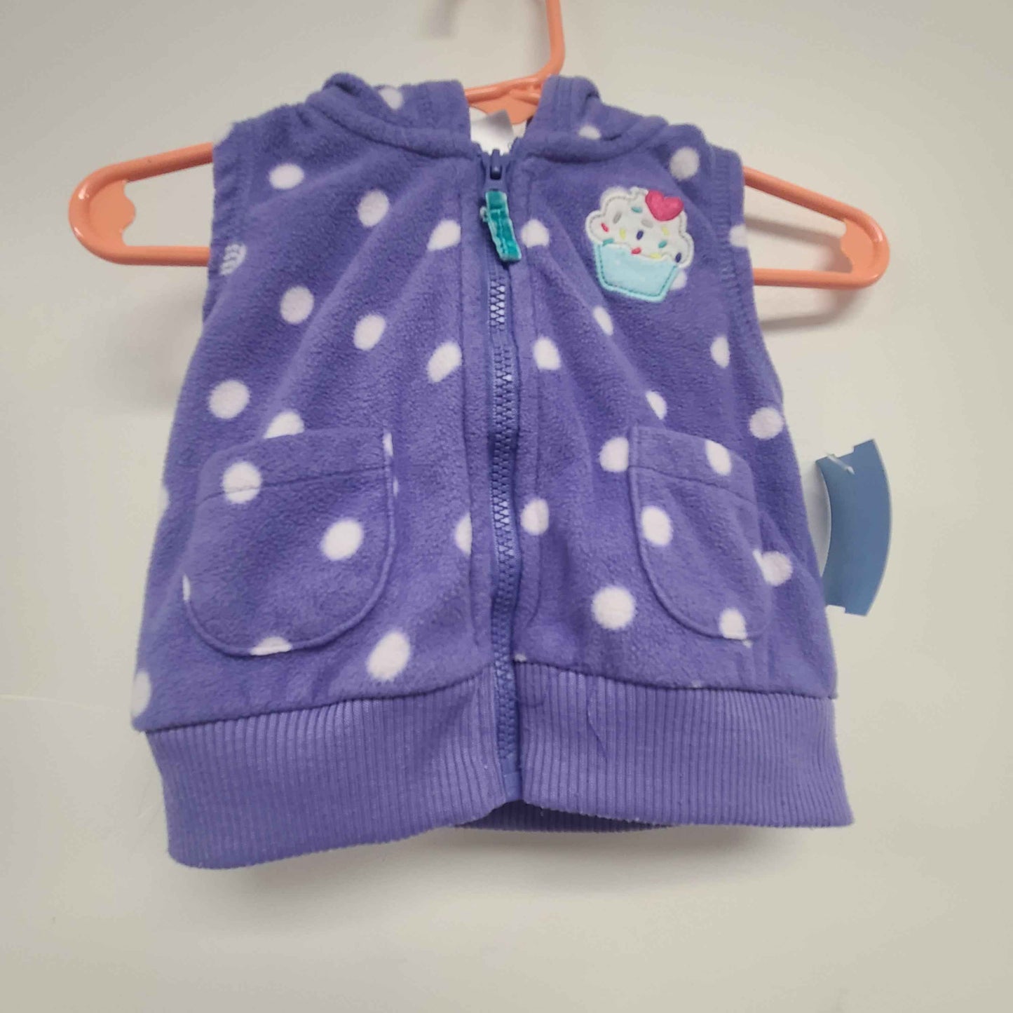 Purple Cupcake Carters Vest, 3M G