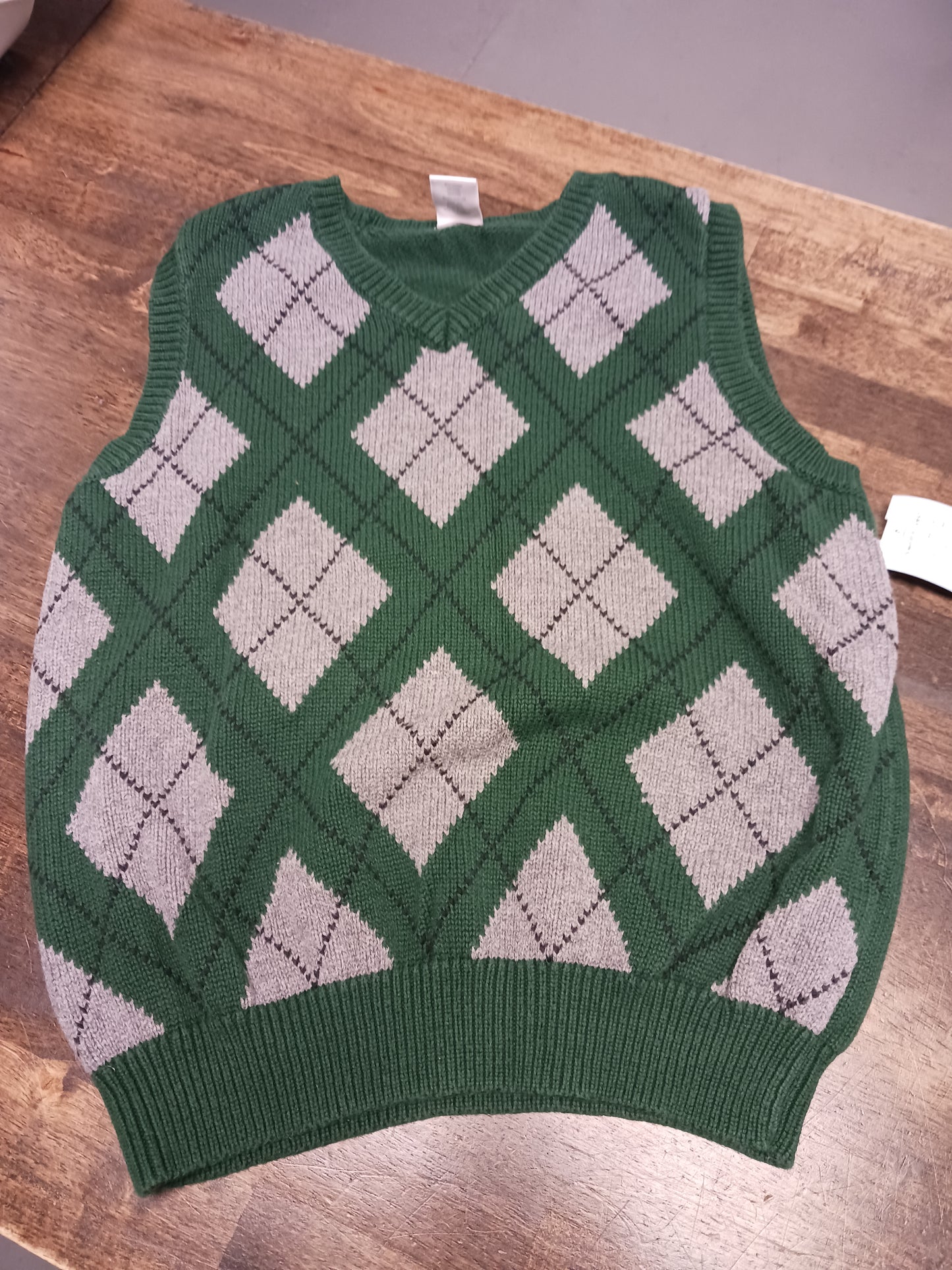 Green/Grey Gymboree Sweater Vest, 7 B