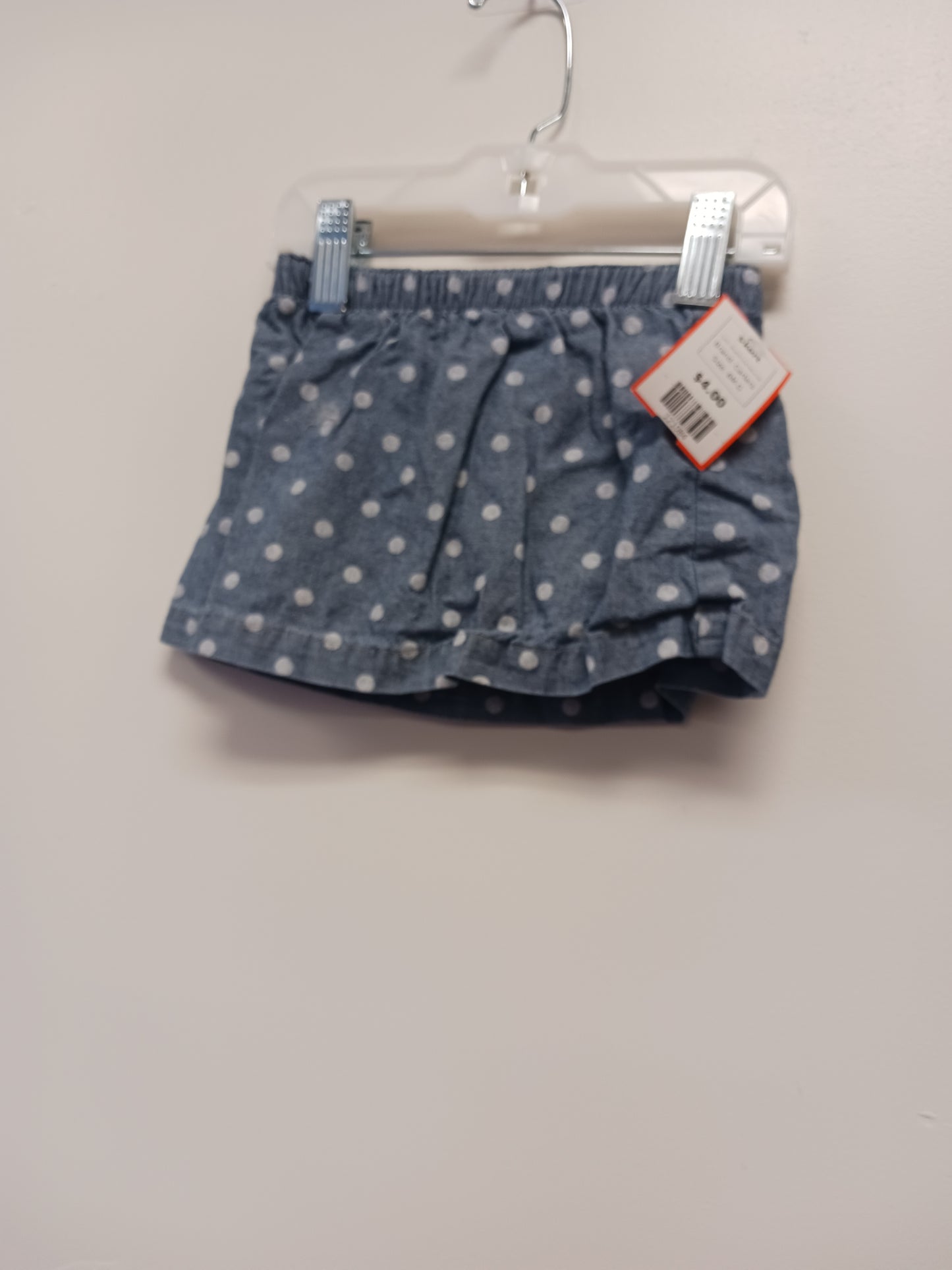 Blue/White Polka Dot Carters Skort, 6M G