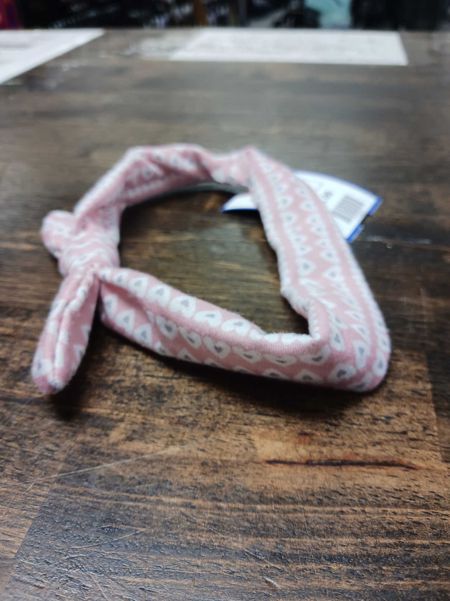 Pink/White Bow
