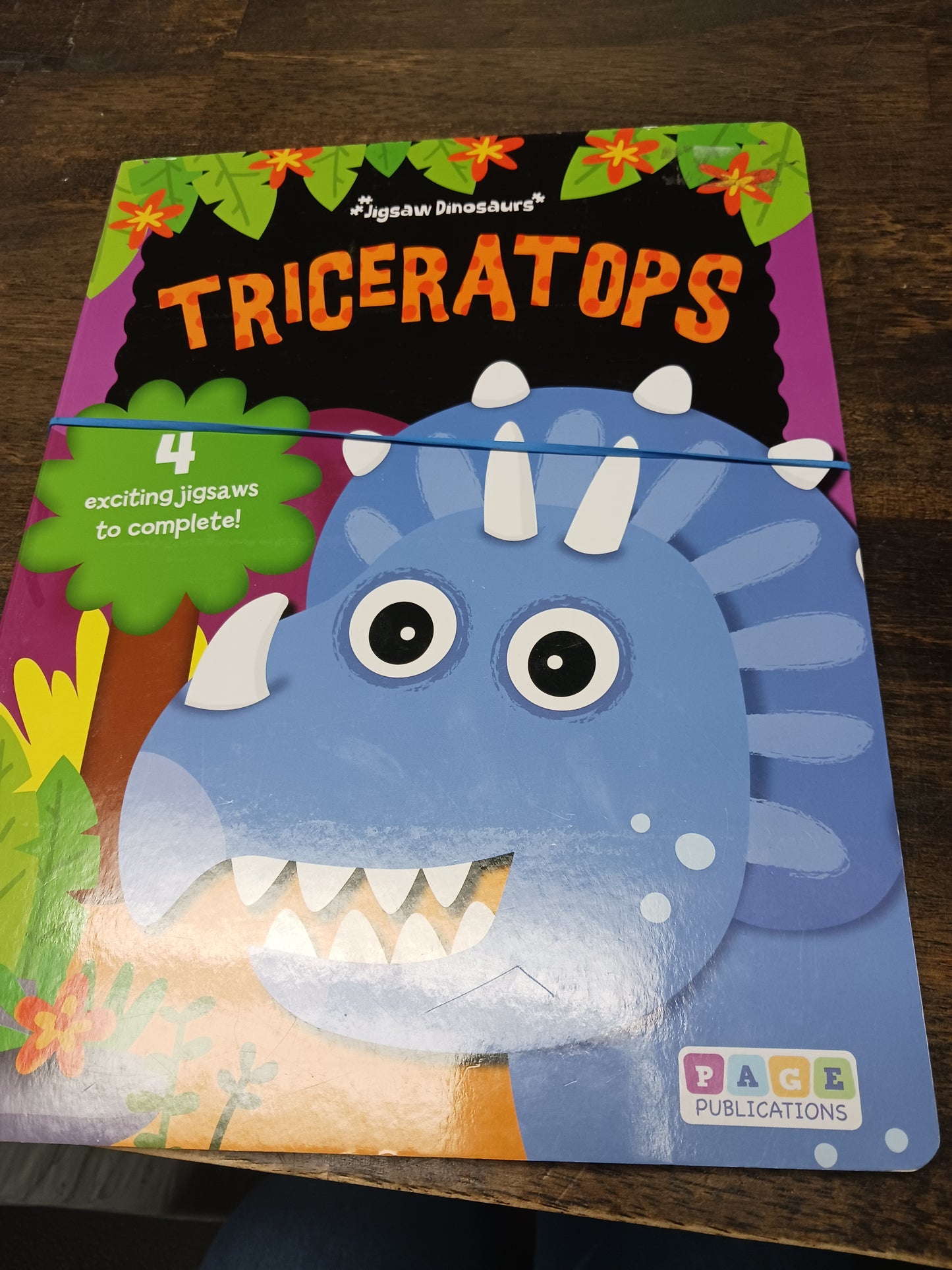 Triceratops Jigsaw Puzzles(4) Book