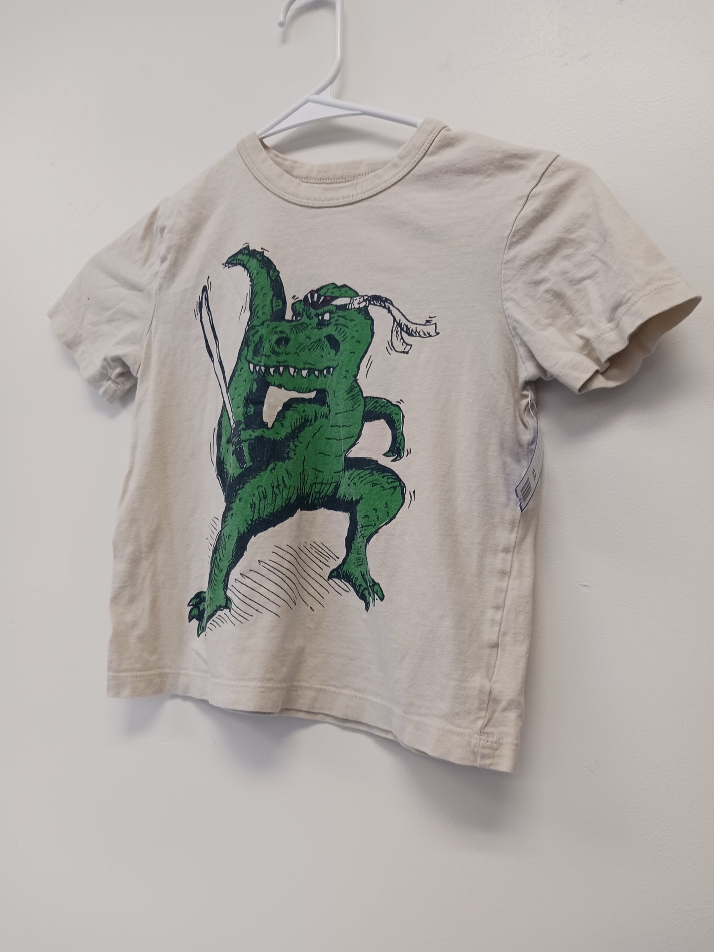 Beige OshKosh Dino Shirt, 5T B
