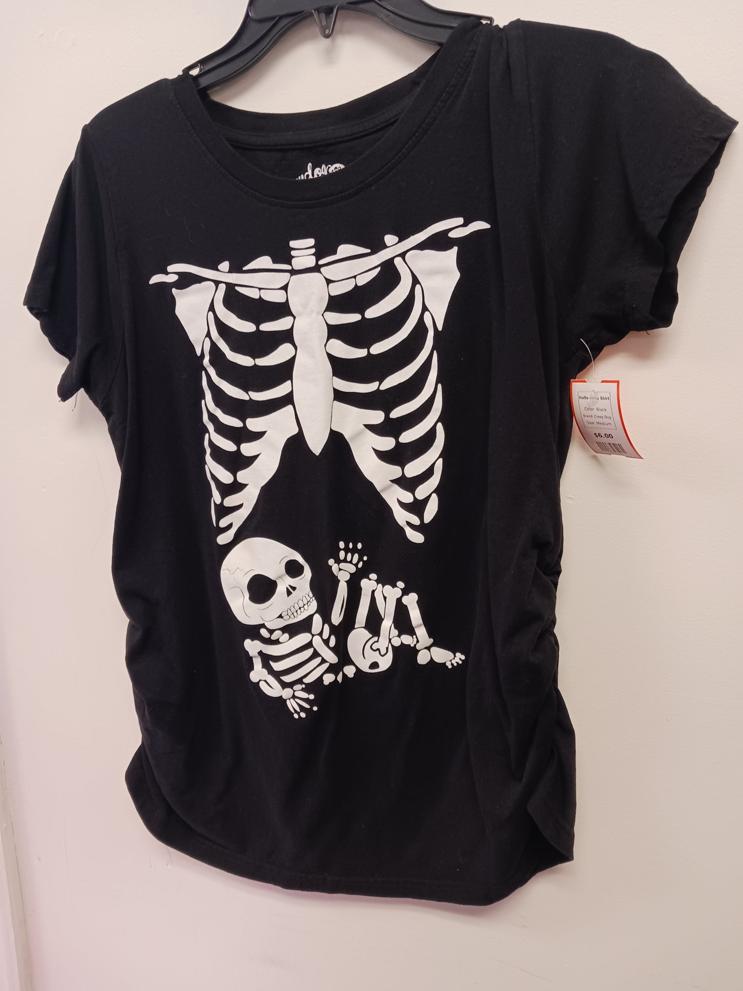 Black Crazy Dog Halloween Shirt, Medium