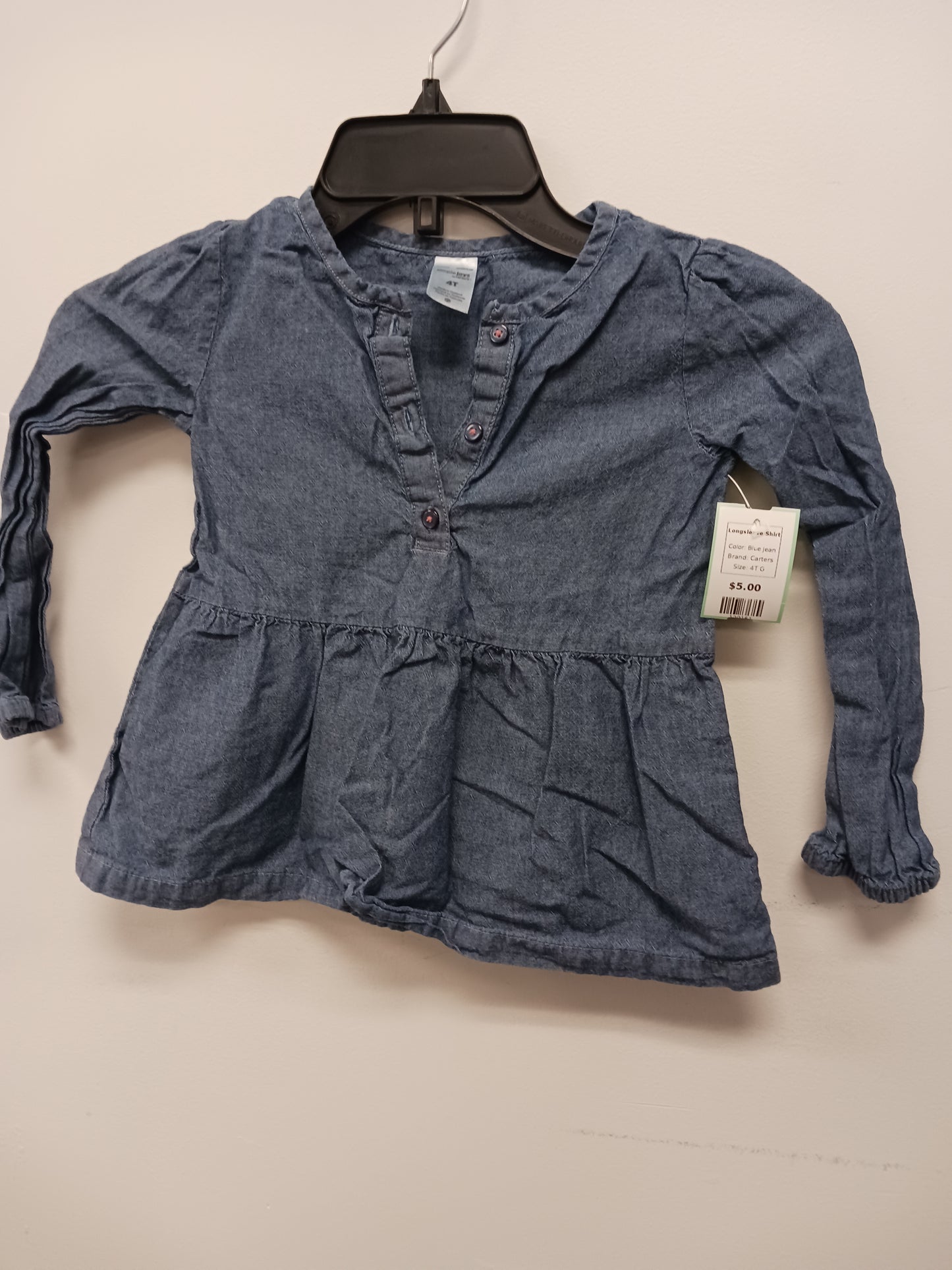 Blue Jean Carters Longsleeve Shirt, 4T G