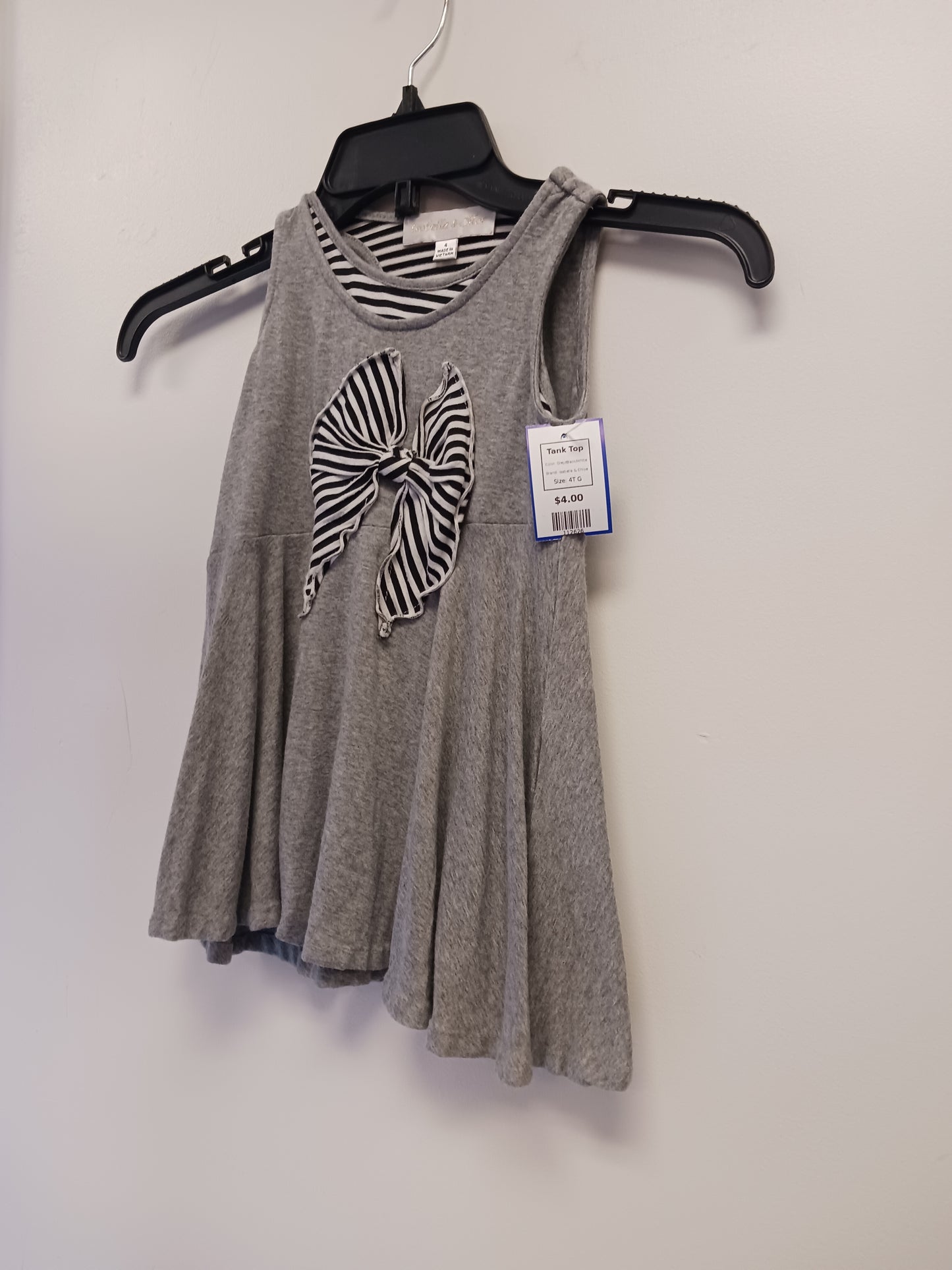 Grey/Black/White Isabella & Chloe Tank Top, 4T G