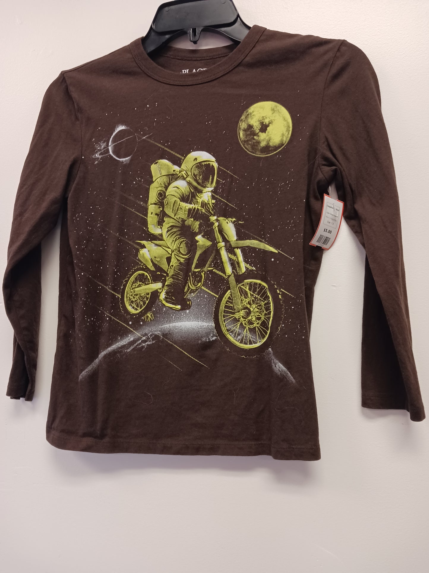 Brown Space Childrens Place Longsleeve Shirt, 7 B
