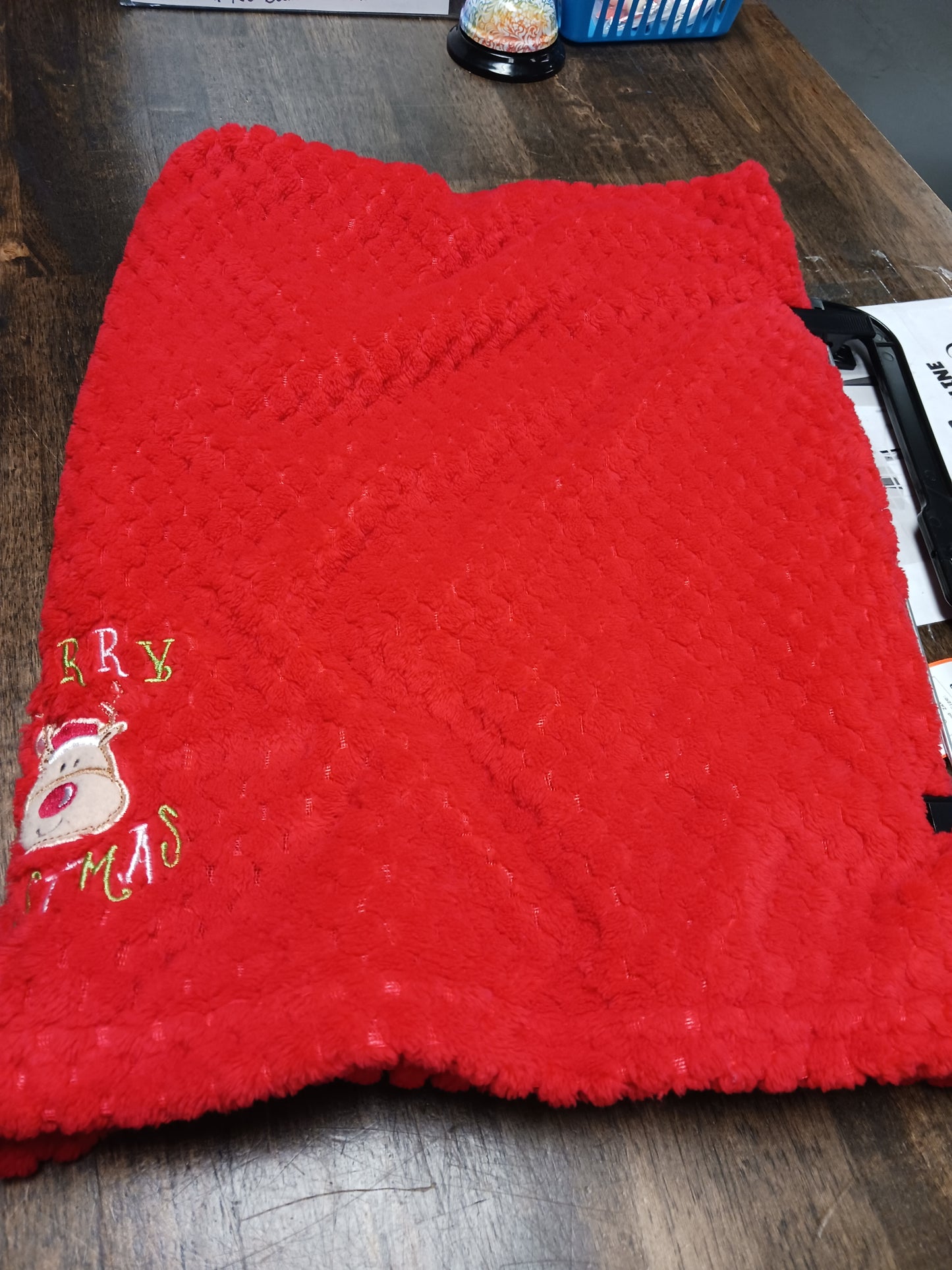 Red Zak & Zoey Christmas Blanket