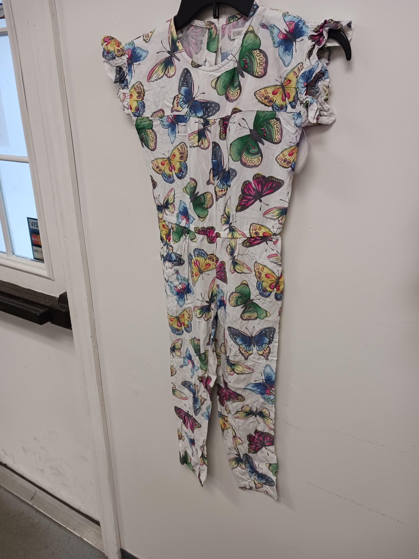 White/Colorful Butterfly Gymboree Pant One Piece, 5T G