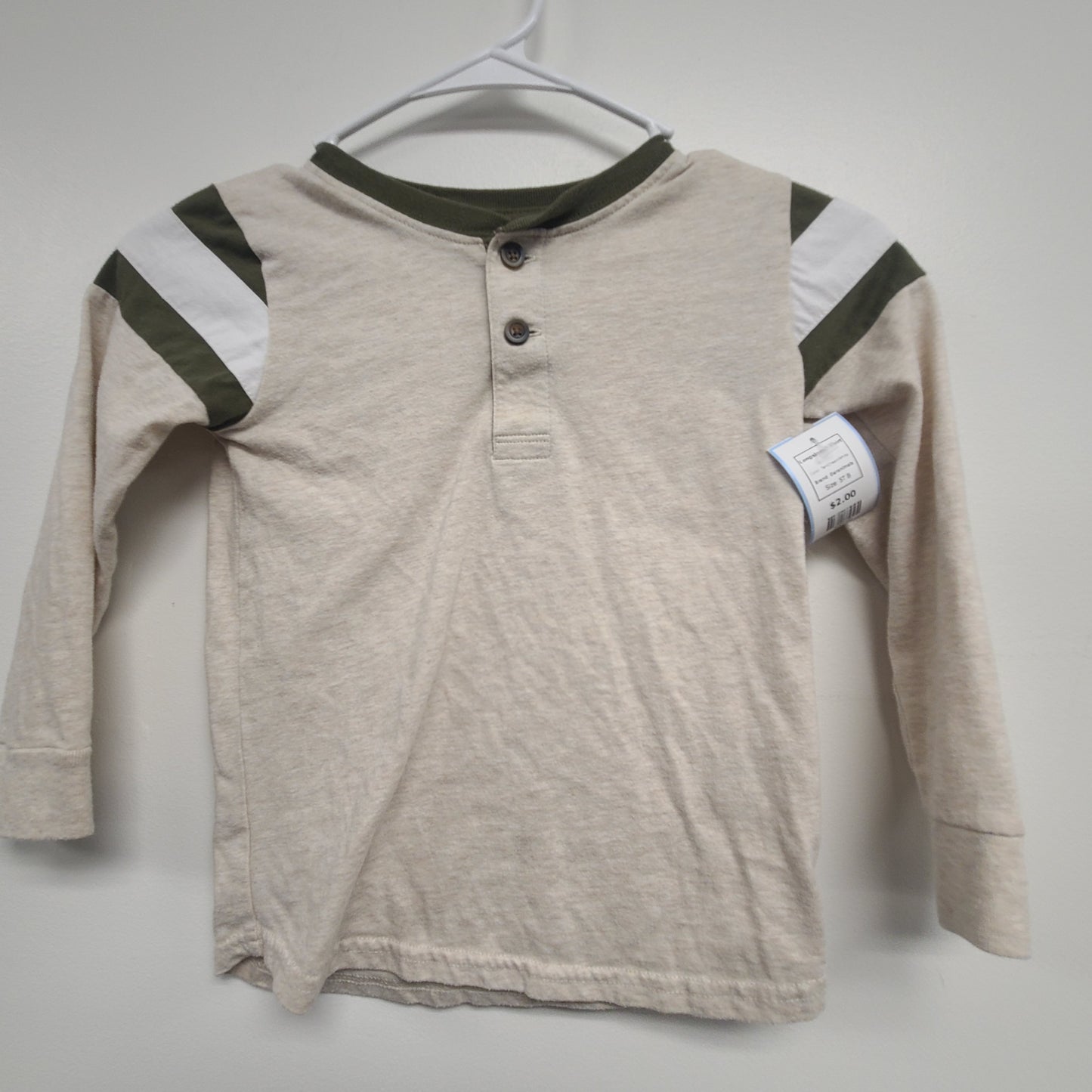 Tan/Green/White Garanimals Longsleeve Shirt, 5T B