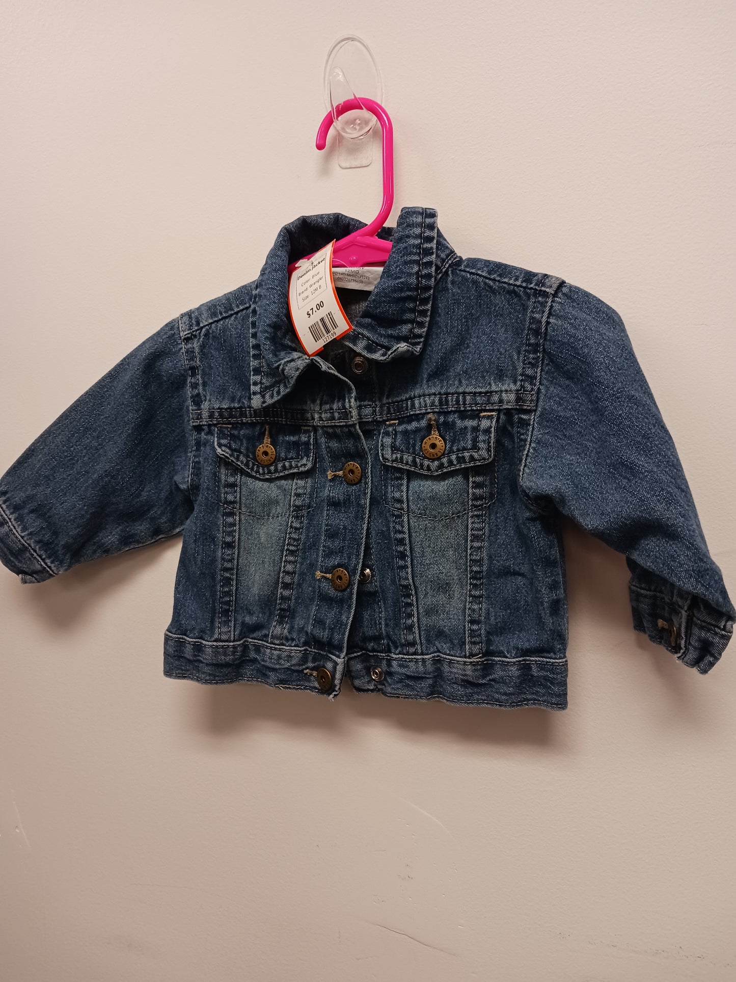 Blue Wrangler Denim Jacket, 12M B