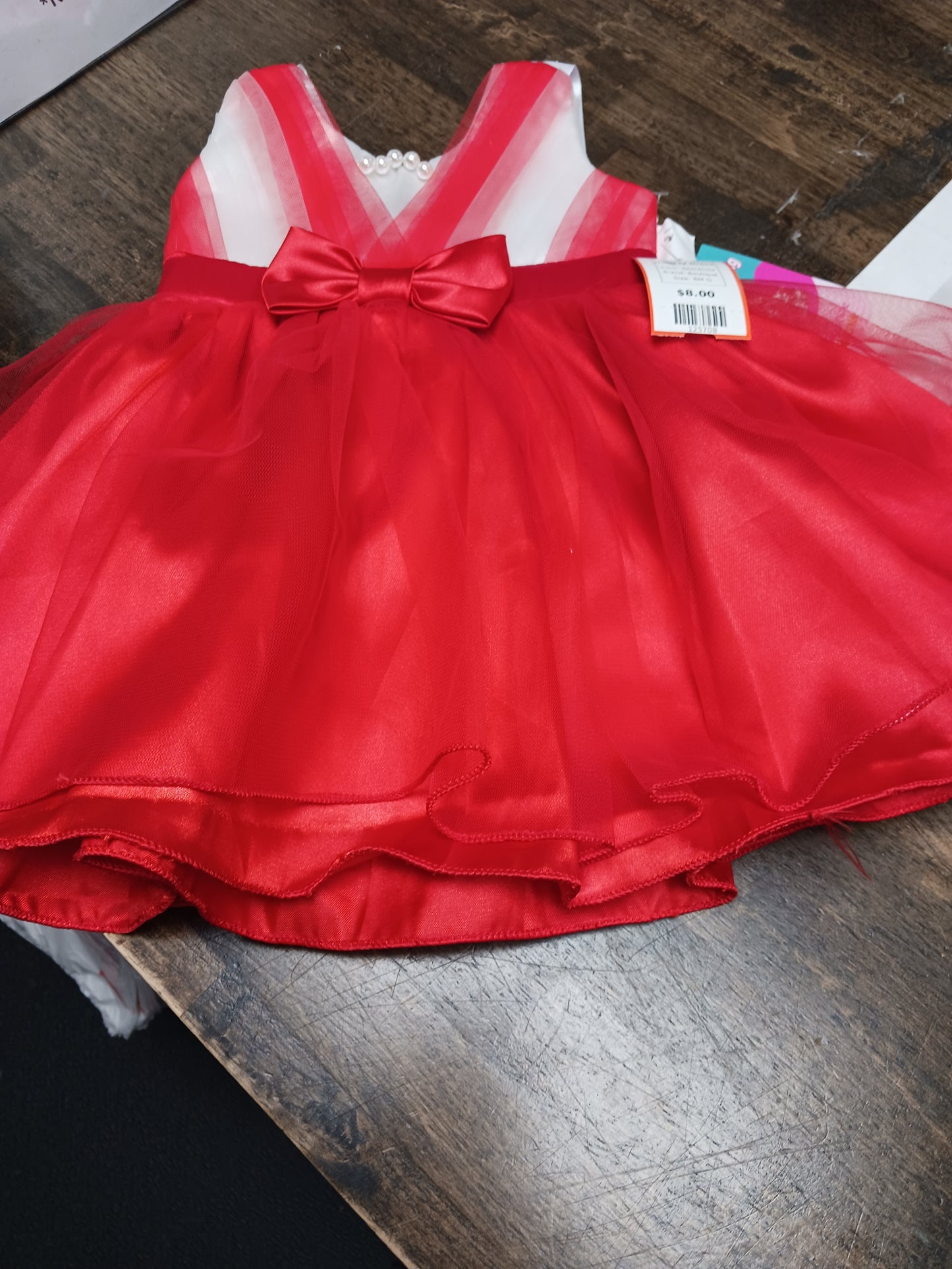 Red/White Boutique Holiday Dress, 6M G