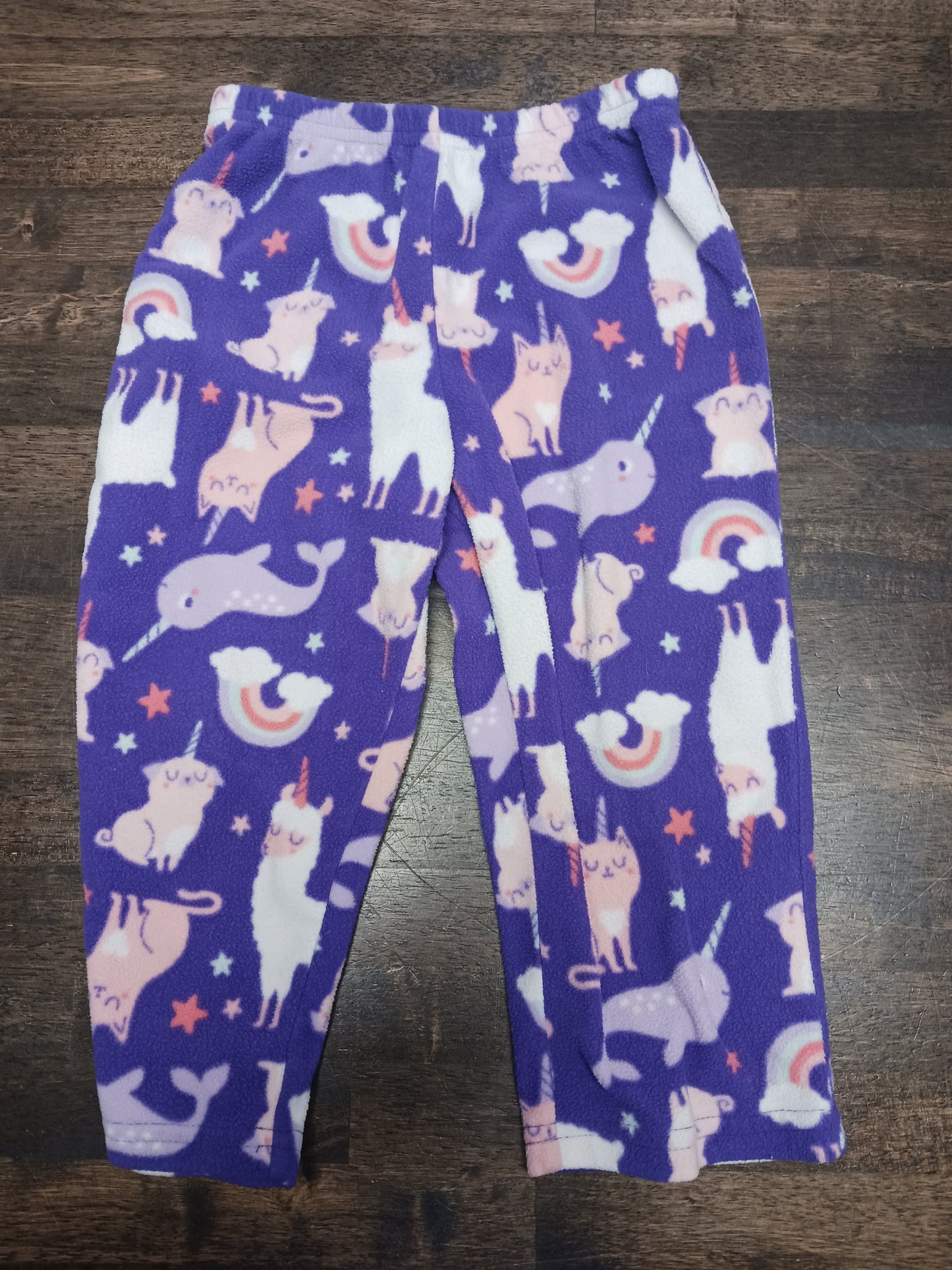 purple Simple Joys 2 Piece Unicorn Cat PJS, 2T G