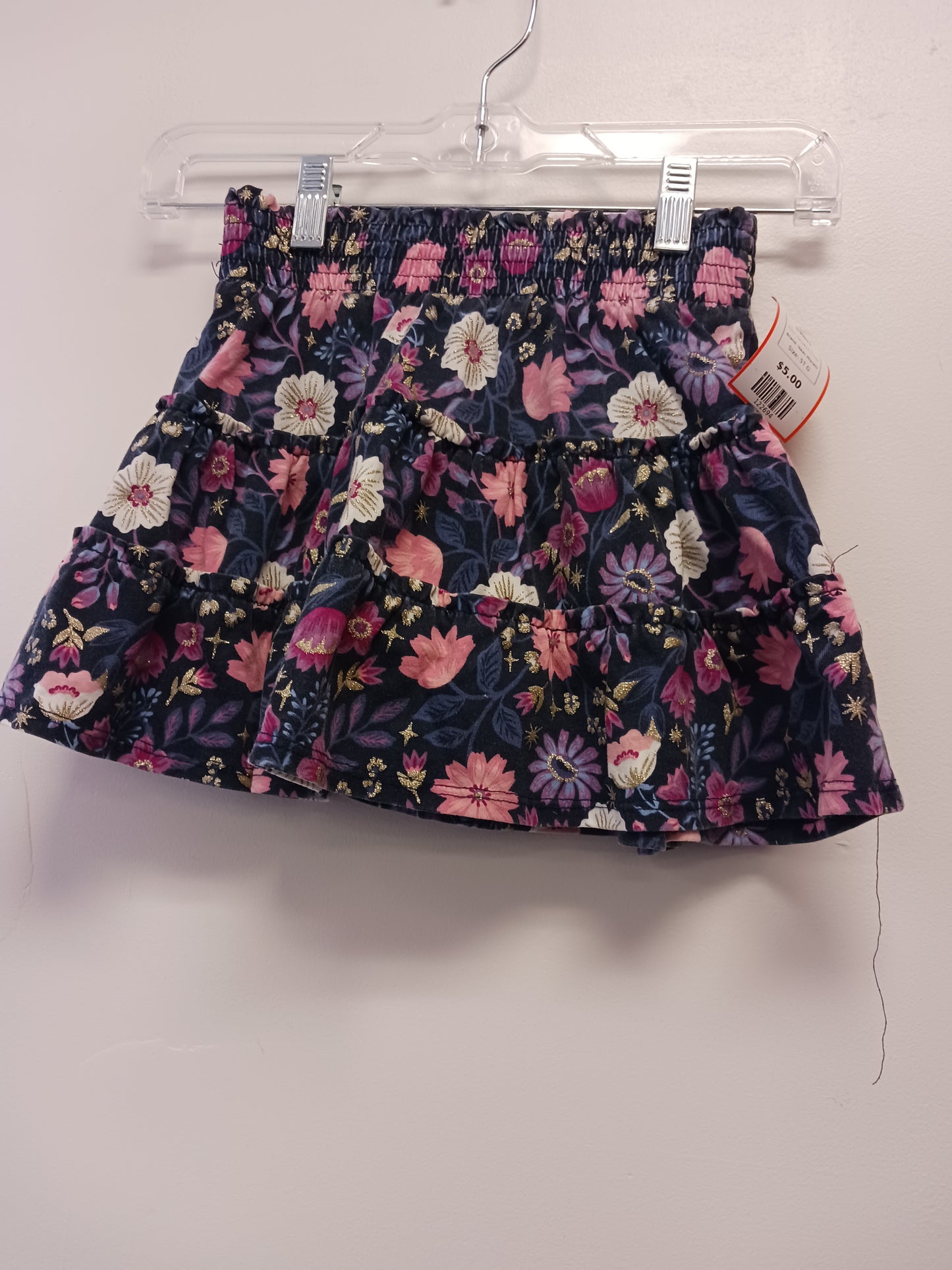 Navy/Pink Flower Isaac Mizrahi Skort, 5T G