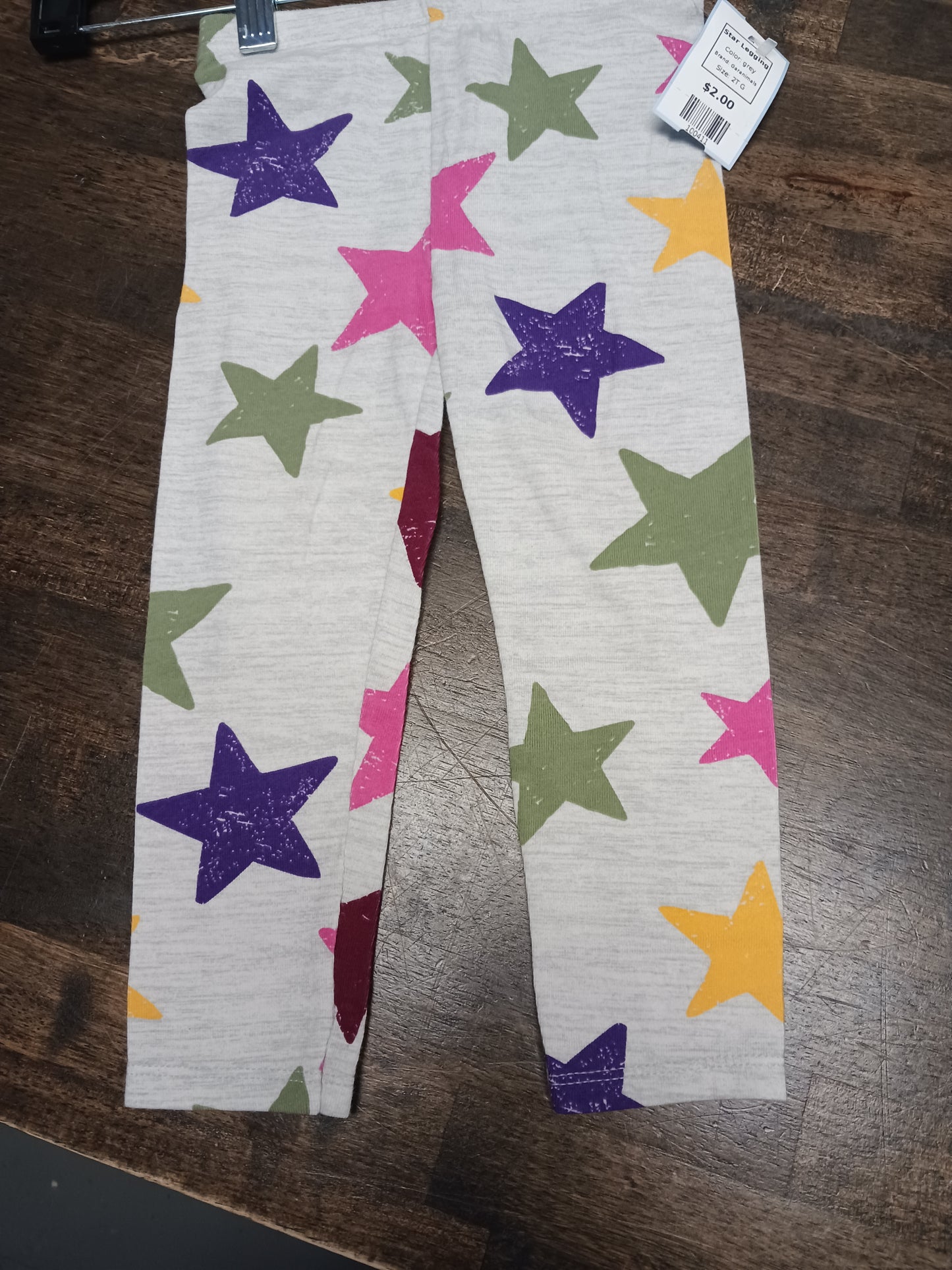 grey Garanimals Star Legging, 2T G
