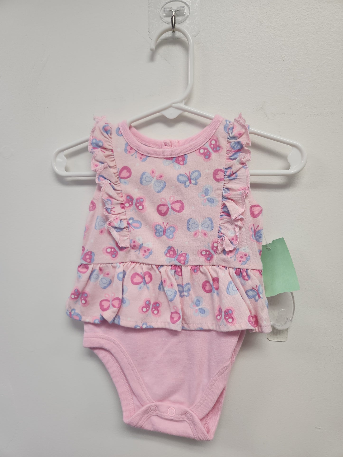 Pink/Blue Butterfly Garanimals Onesie, 3M G