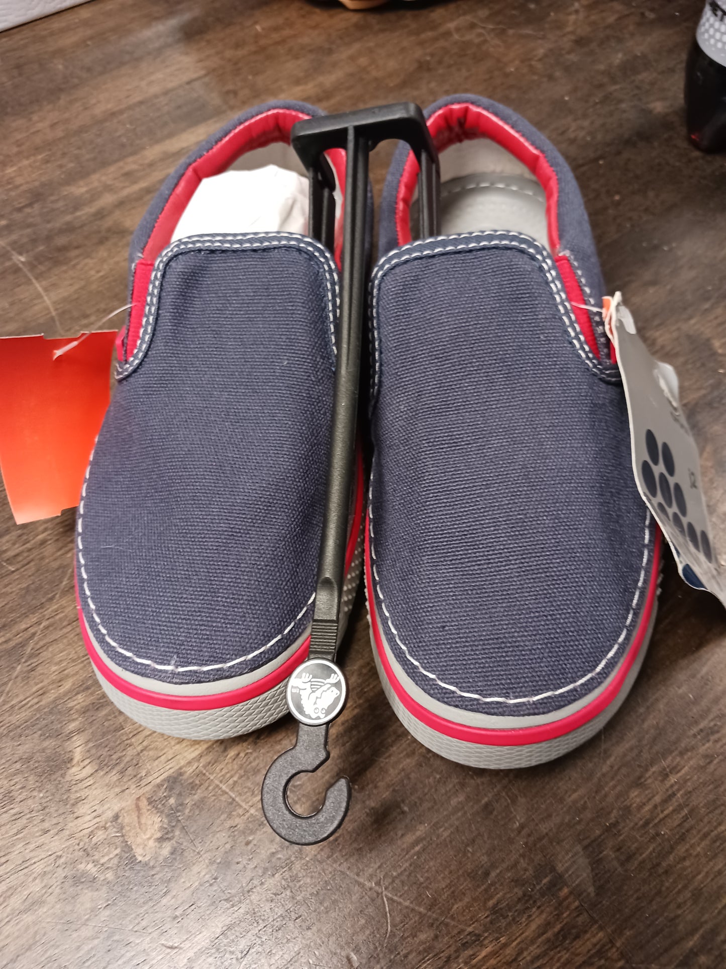 blue/red Crocs Slip On Brand New, 2 B