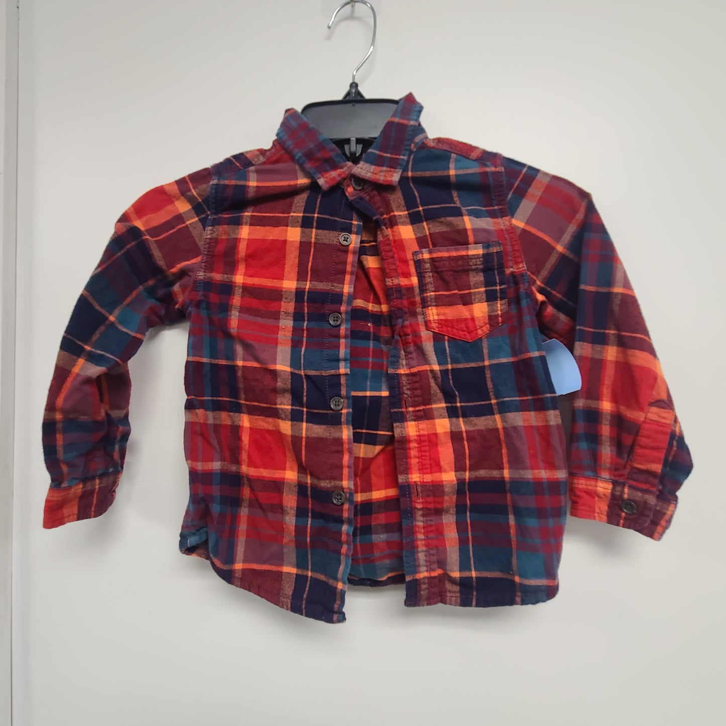 Red/Green/Navy Cat & Jack Longsleeve Button Up, 5T B