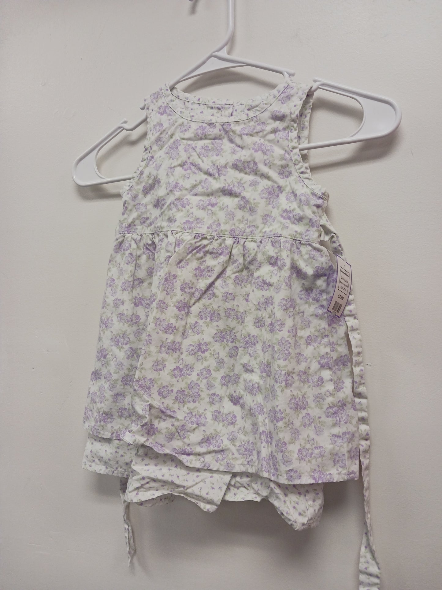 purple polkatots Flowered Dress, 2T G