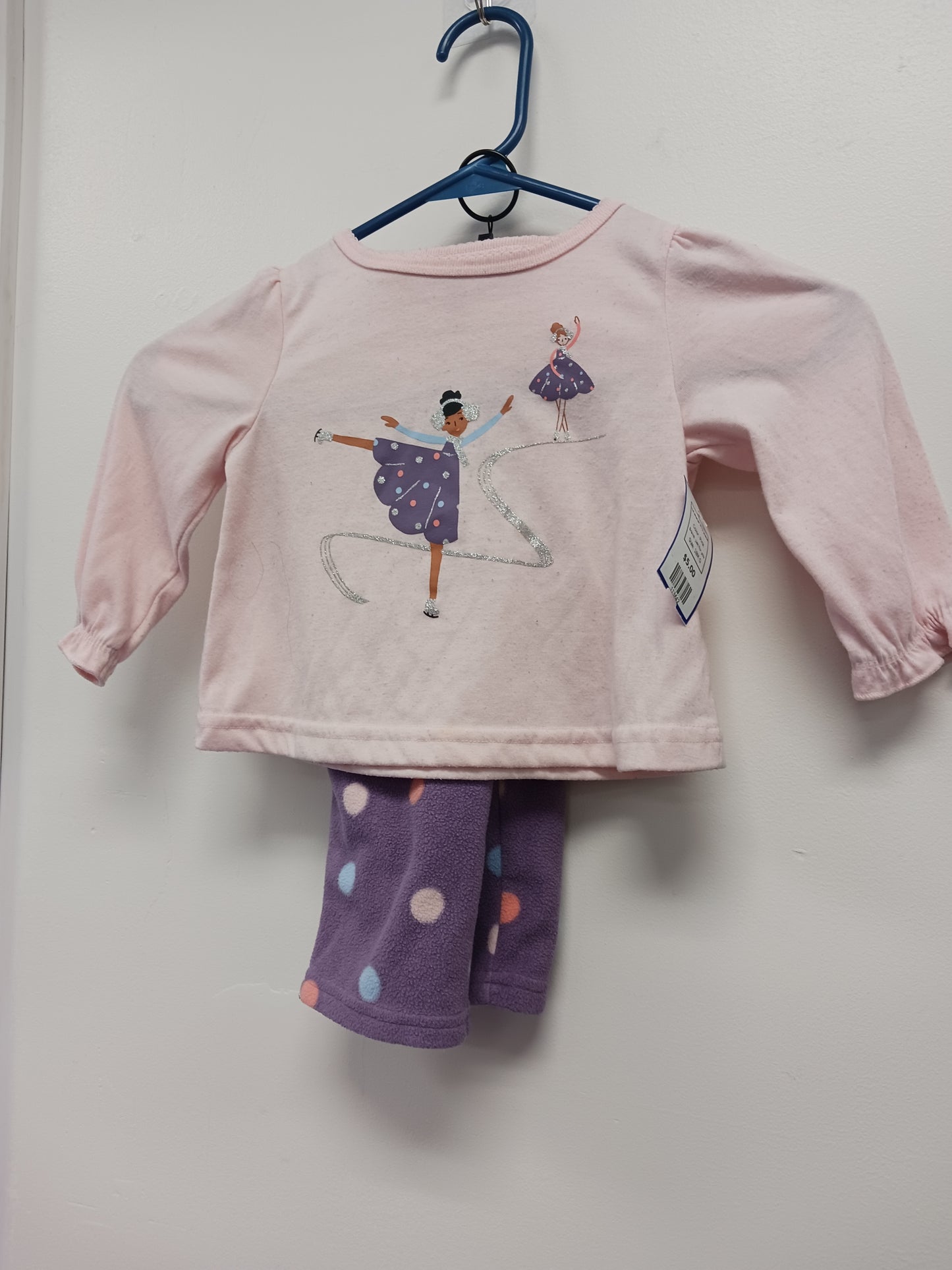 Pink just for you ice skater PJ 2 piece, 18M G