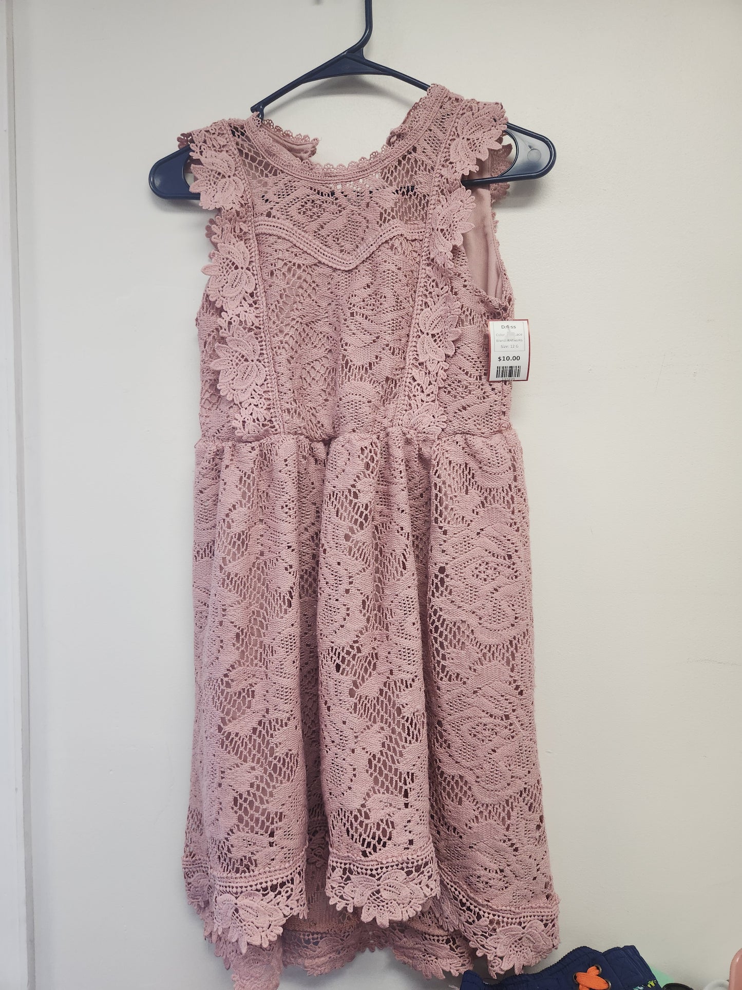 Pink Lace Knitworks Dress, 12 G