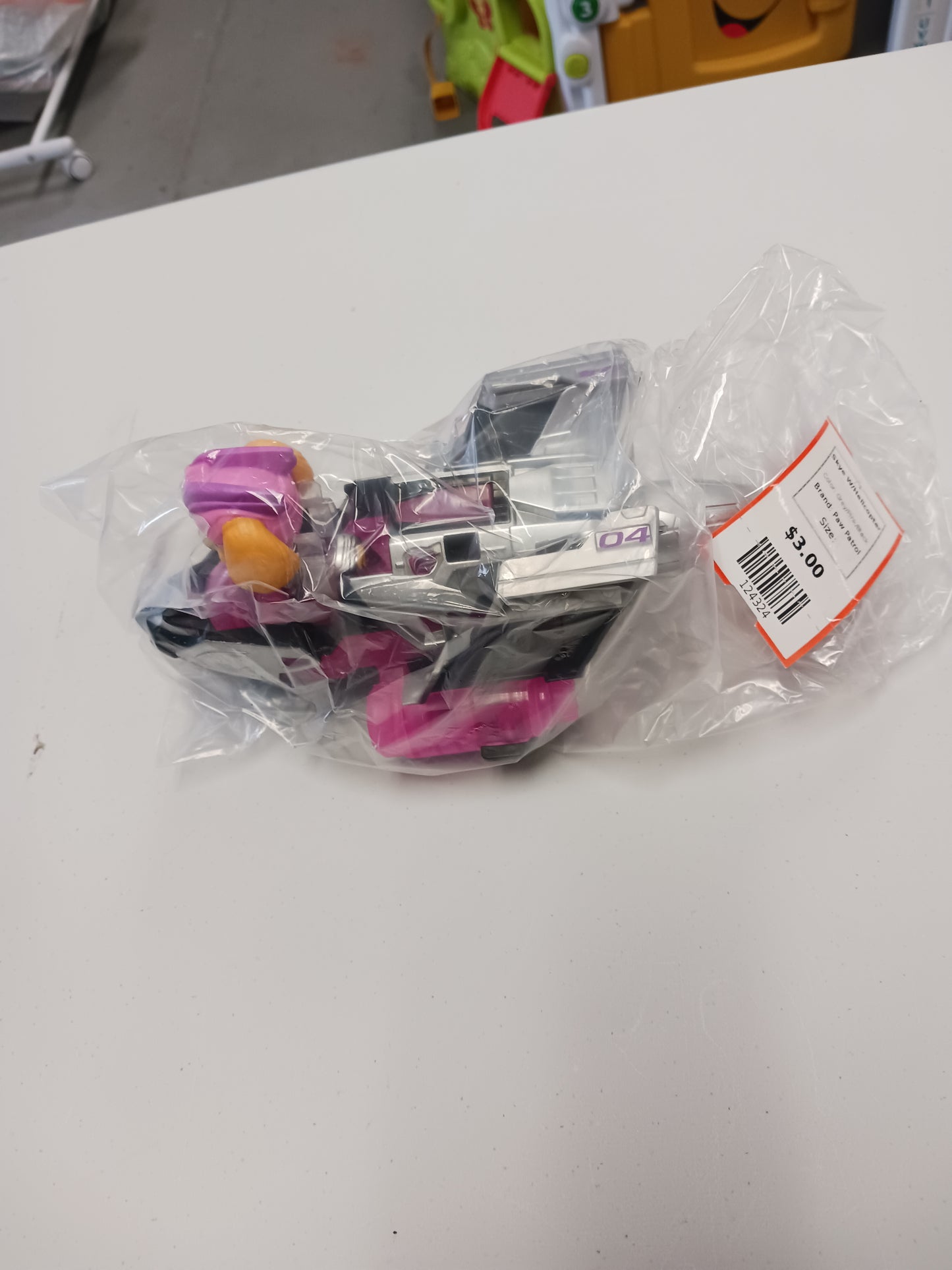 Grey/Pink/Black Paw Patrol Skye W/Helicopter