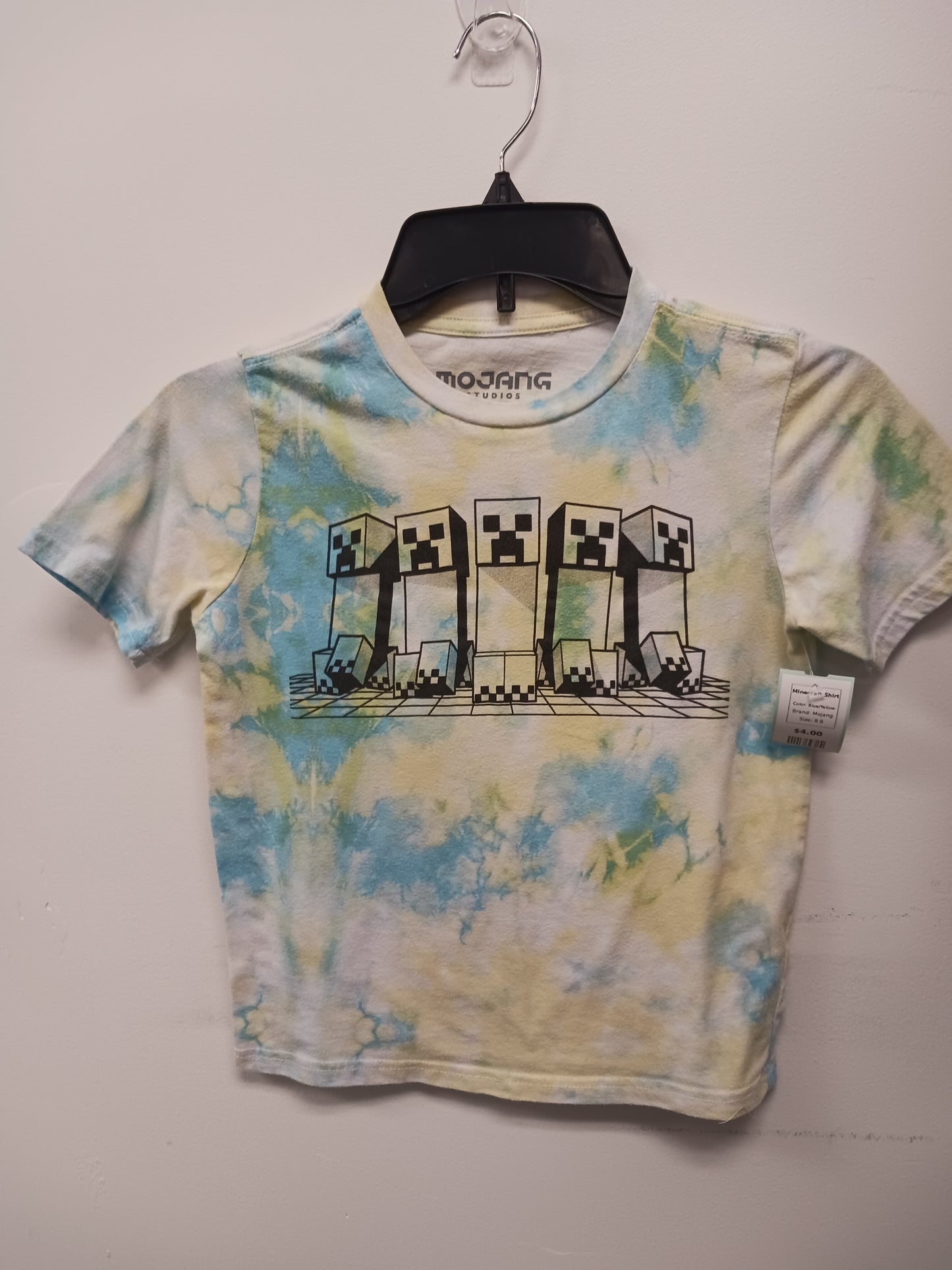 Blue/Yellow Mojang Minecraft Shirt, 8 B