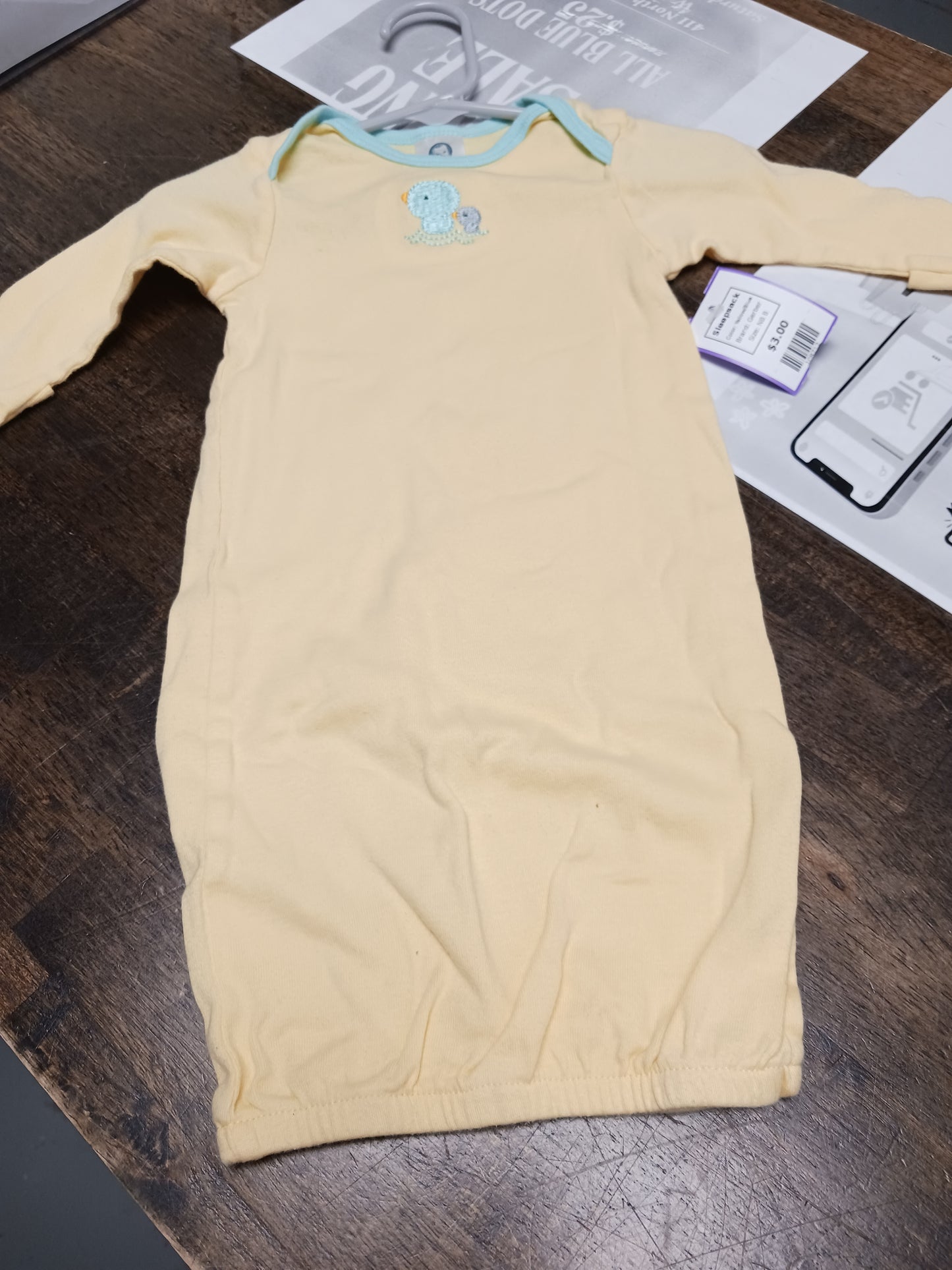Yellow/Blue Gerber Sleepsack, NB B