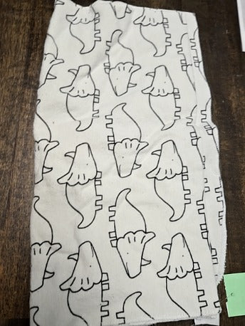White/Black  Dinosaur Blanket