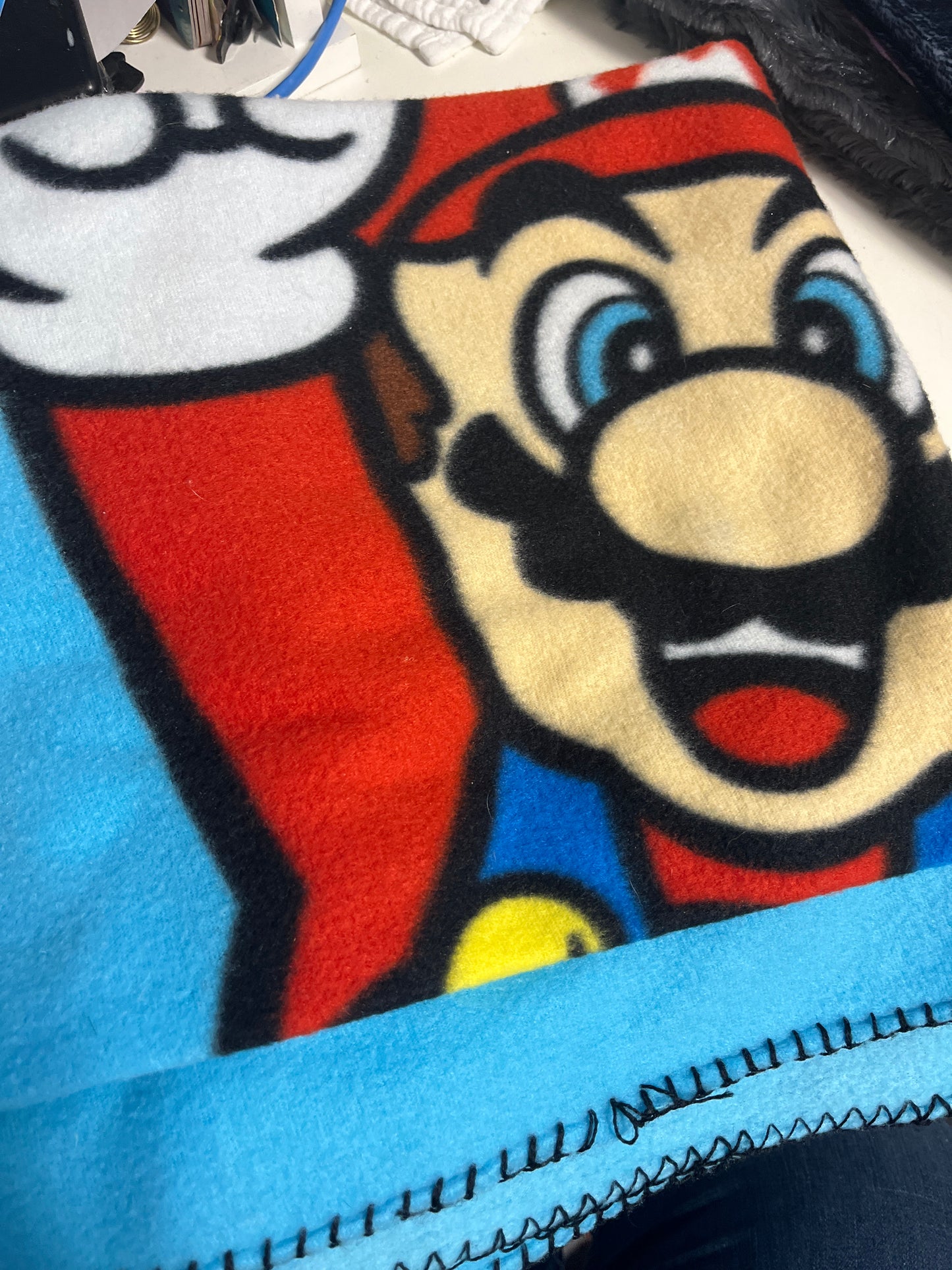 Colorful Mario Blanket