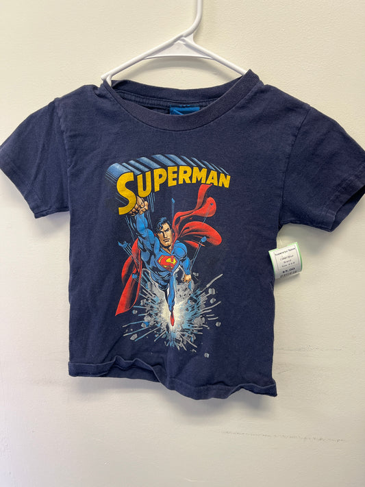 Blue  Superman Tshirt, 4-6 B