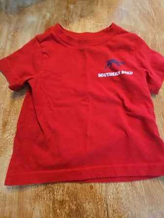 Red Nursery Rhymes Souther bred shirt, 12M B