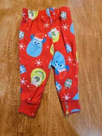 Red Pixar Monsters inc 2 piece pj, 12M B