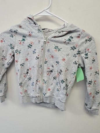 Grey/Pink Flower H&M Jacket, 4T G